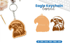 Eagle Keychain Lasercut SVG Bundle - CraftNest - Digital Crafting and Art