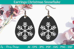 Earring Christmas Snowflake SVG Bundle 3 - CraftNest - Digital Crafting and Art