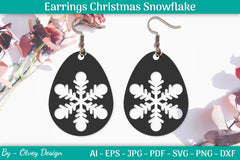 Earring Christmas Snowflake SVG Bundle 5 - CraftNest - Digital Crafting and Art