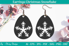 Earring Christmas Snowflake SVG Bundle 7 - CraftNest - Digital Crafting and Art