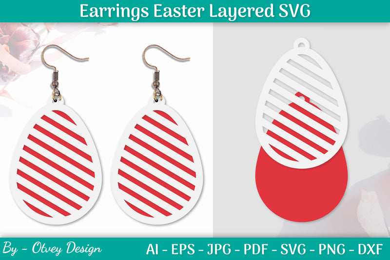 Earring Easter Egg SVG Bundle 12 - CraftNest - Digital Crafting and Art