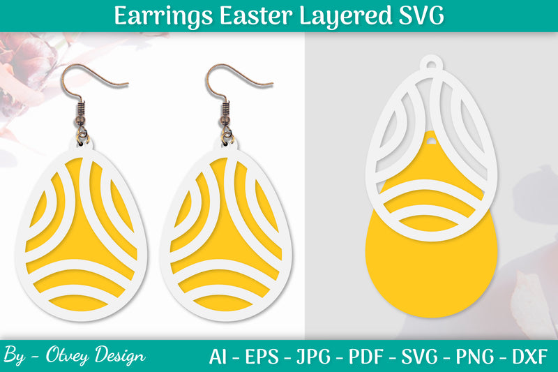 Earring Easter Egg SVG Bundle 13 - CraftNest - Digital Crafting and Art