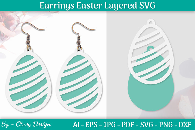 Earring Easter Egg SVG Bundle 16 - CraftNest - Digital Crafting and Art