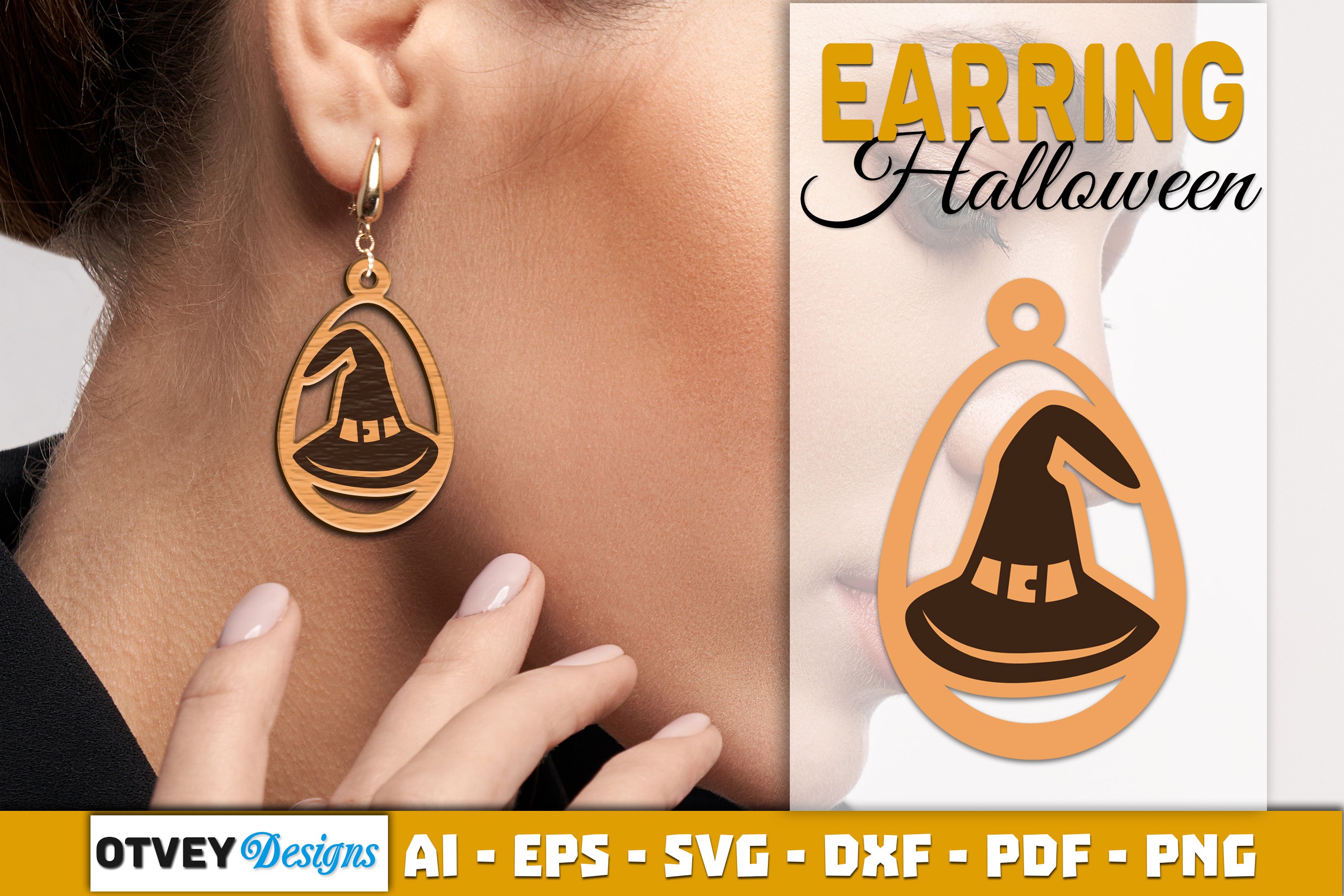 Earring Halloween Lasercut SVG Bundle 2501 - CraftNest - Digital Crafting and Art