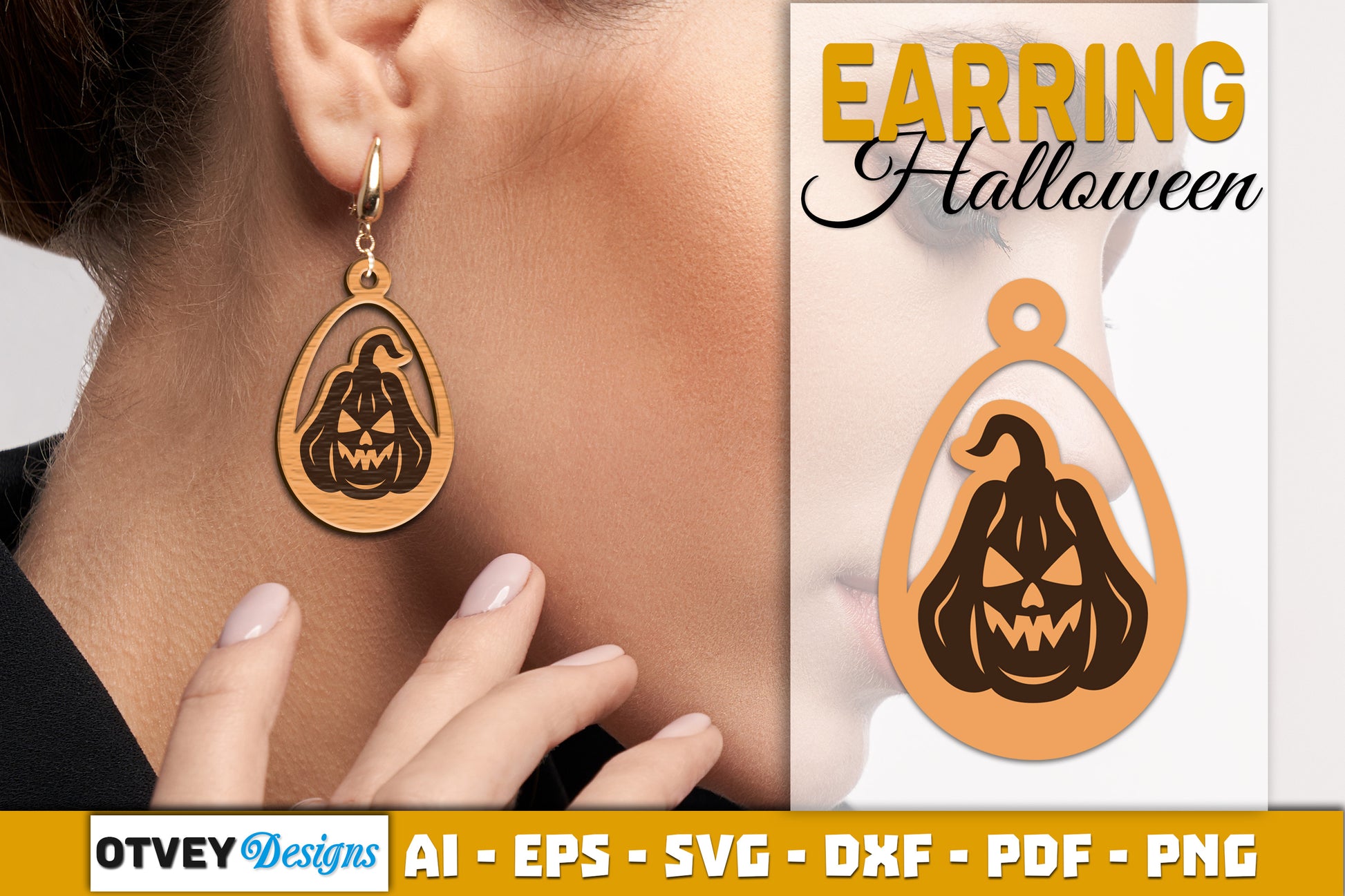 Earring Halloween Lasercut SVG Bundle 1601 - CraftNest - Digital Crafting and Art