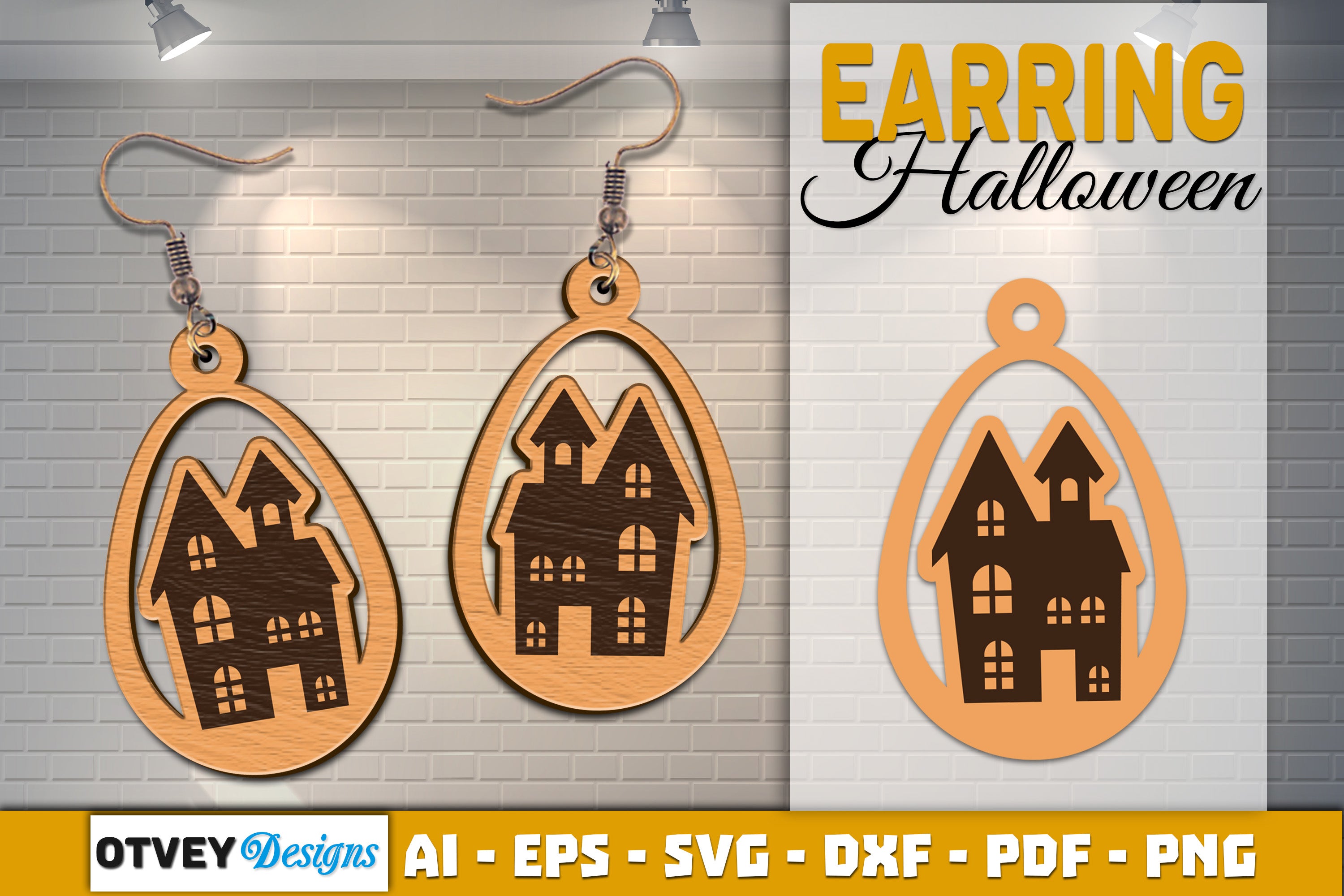Earring Halloween Lasercut SVG Bundle