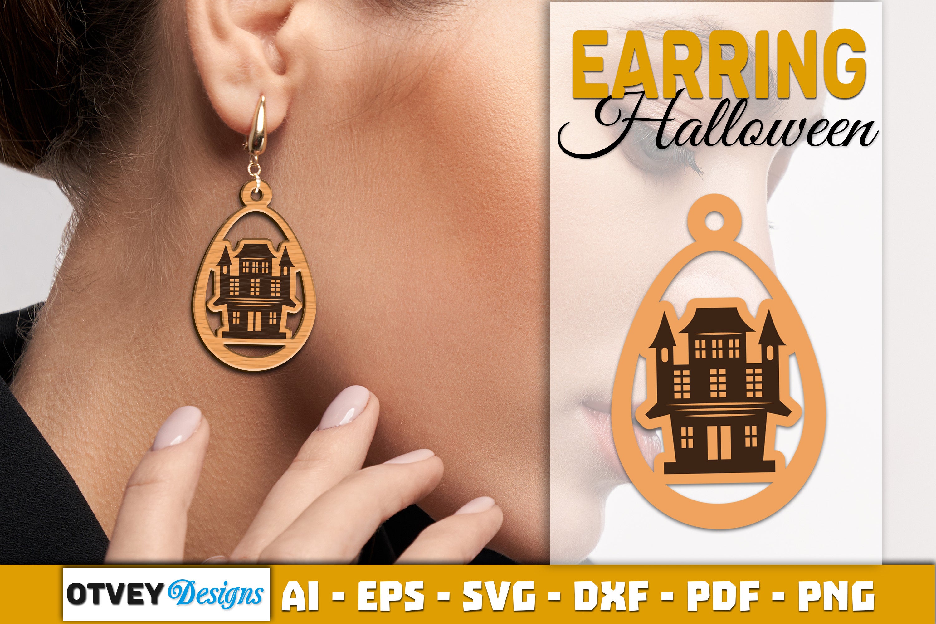 Earring Halloween Lasercut SVG Bundle