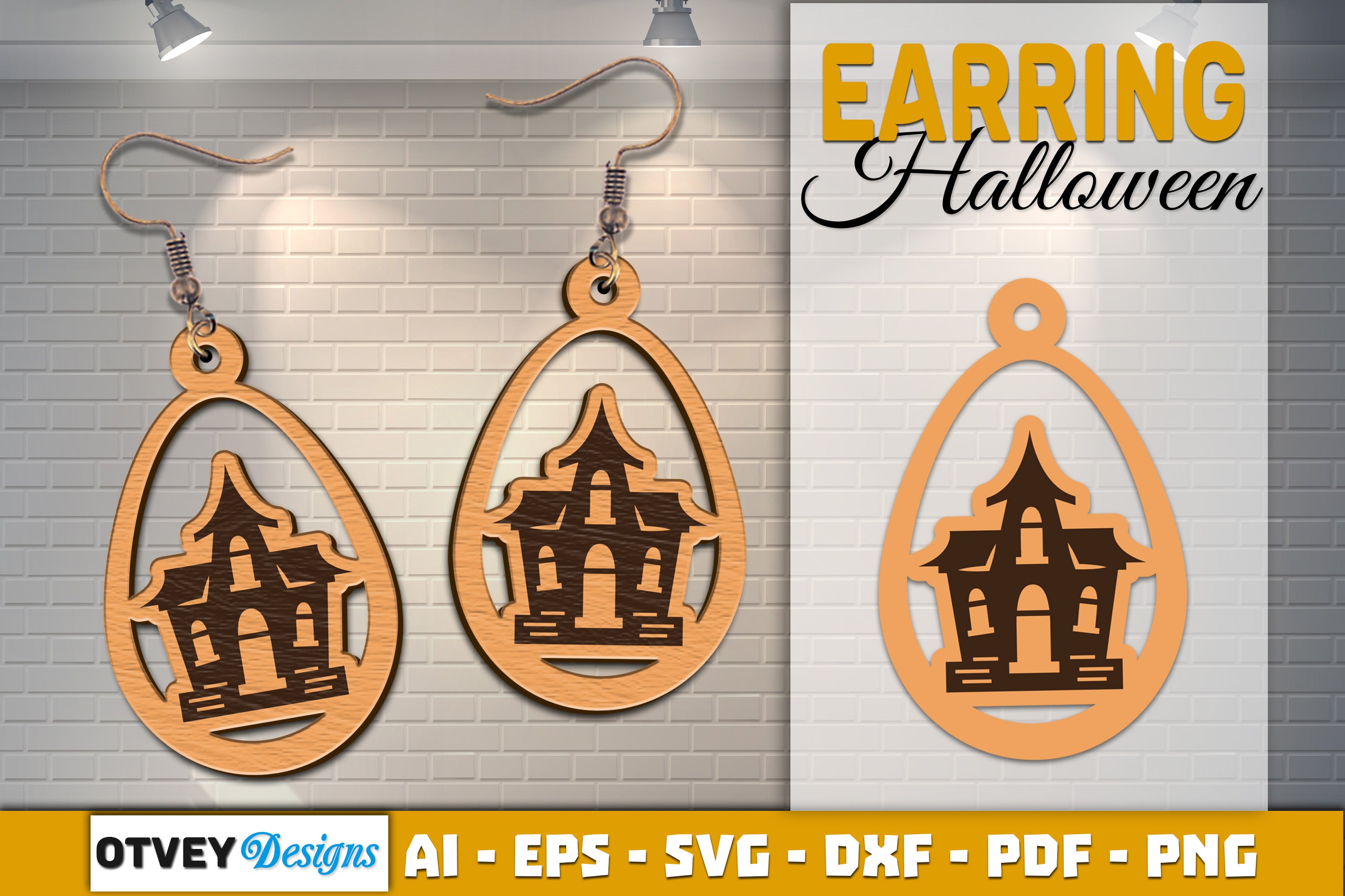 Earring Halloween Lasercut SVG Bundle