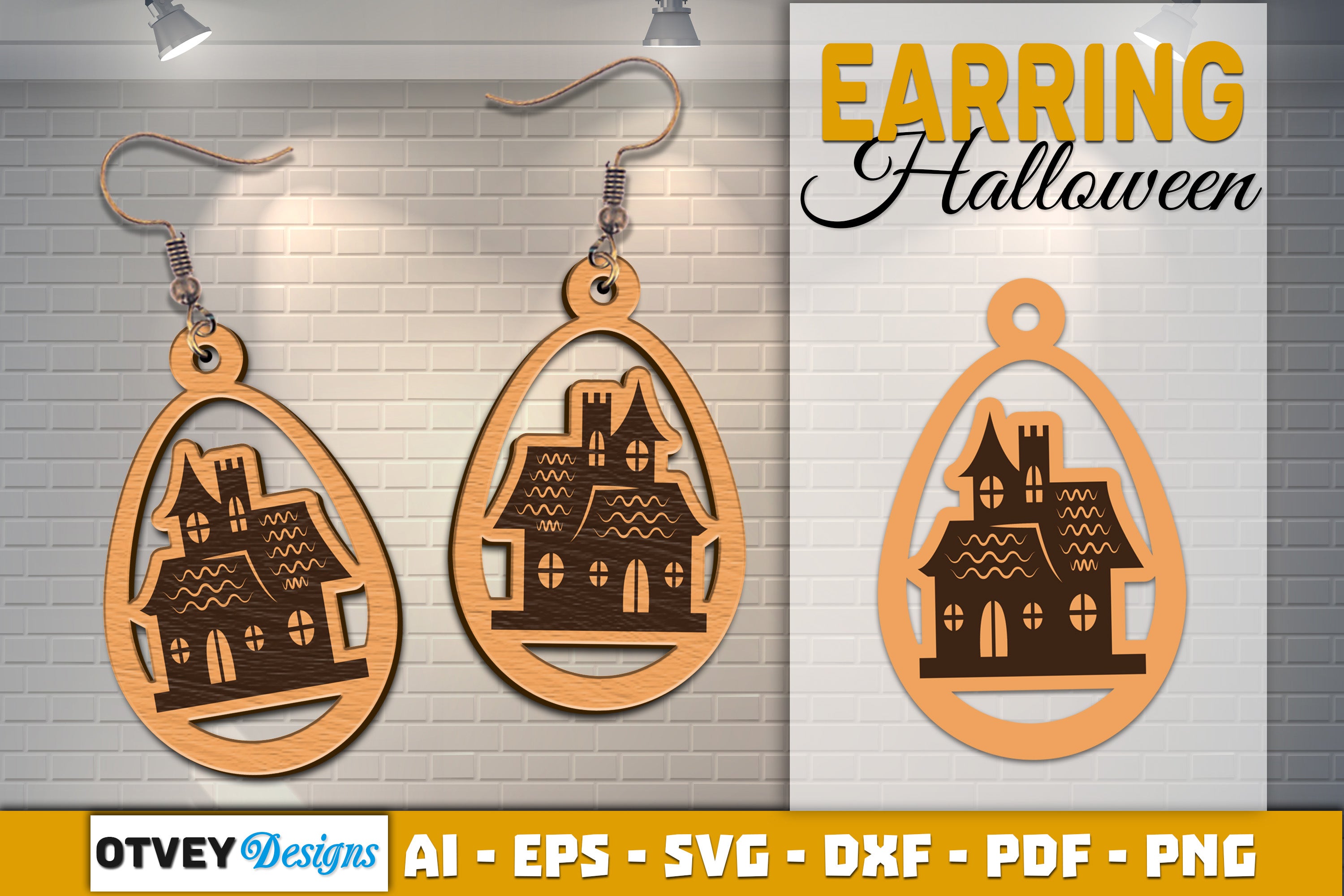 Earring Halloween Lasercut SVG Bundle