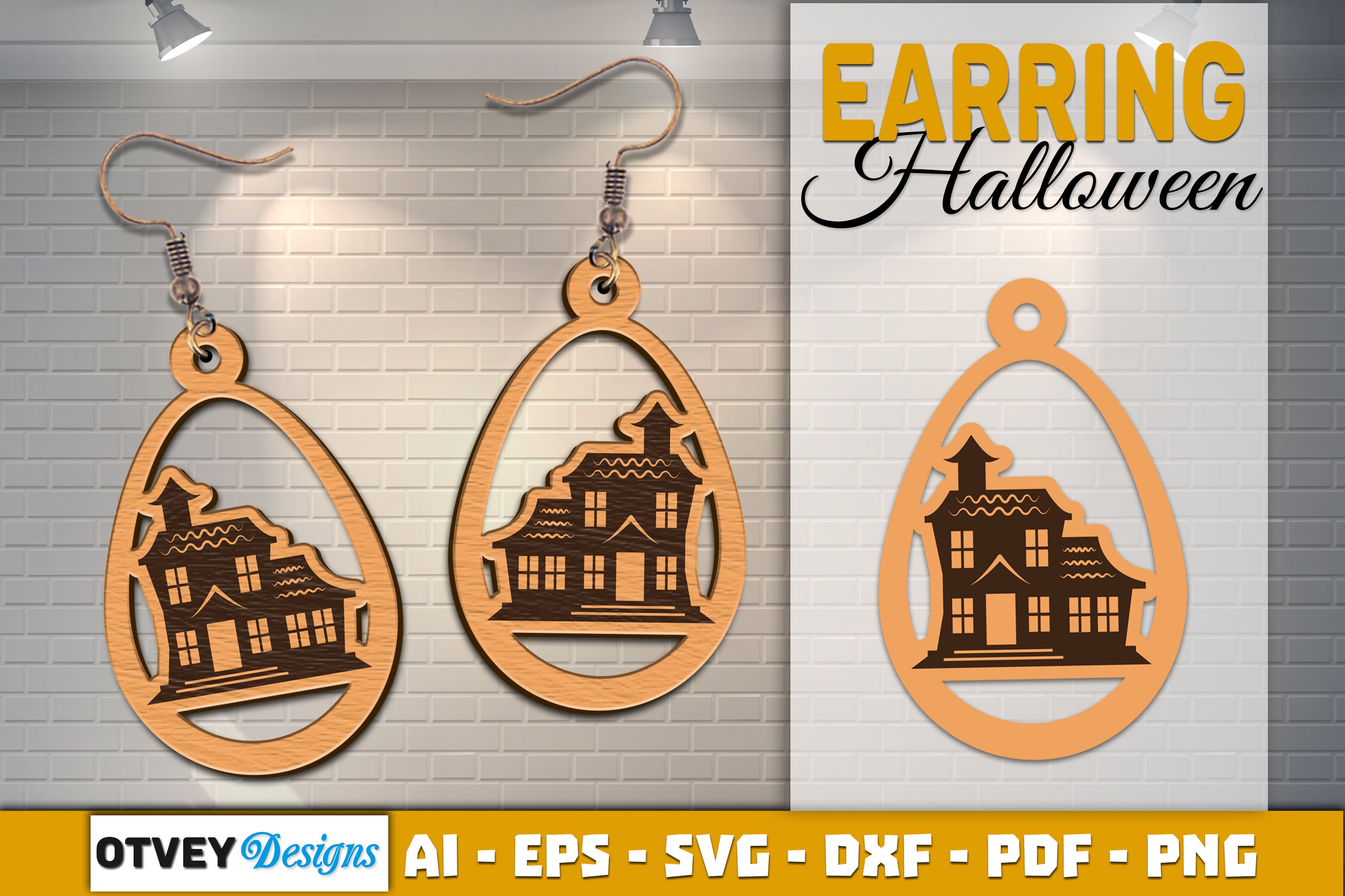 Earring Halloween Lasercut SVG Bundle