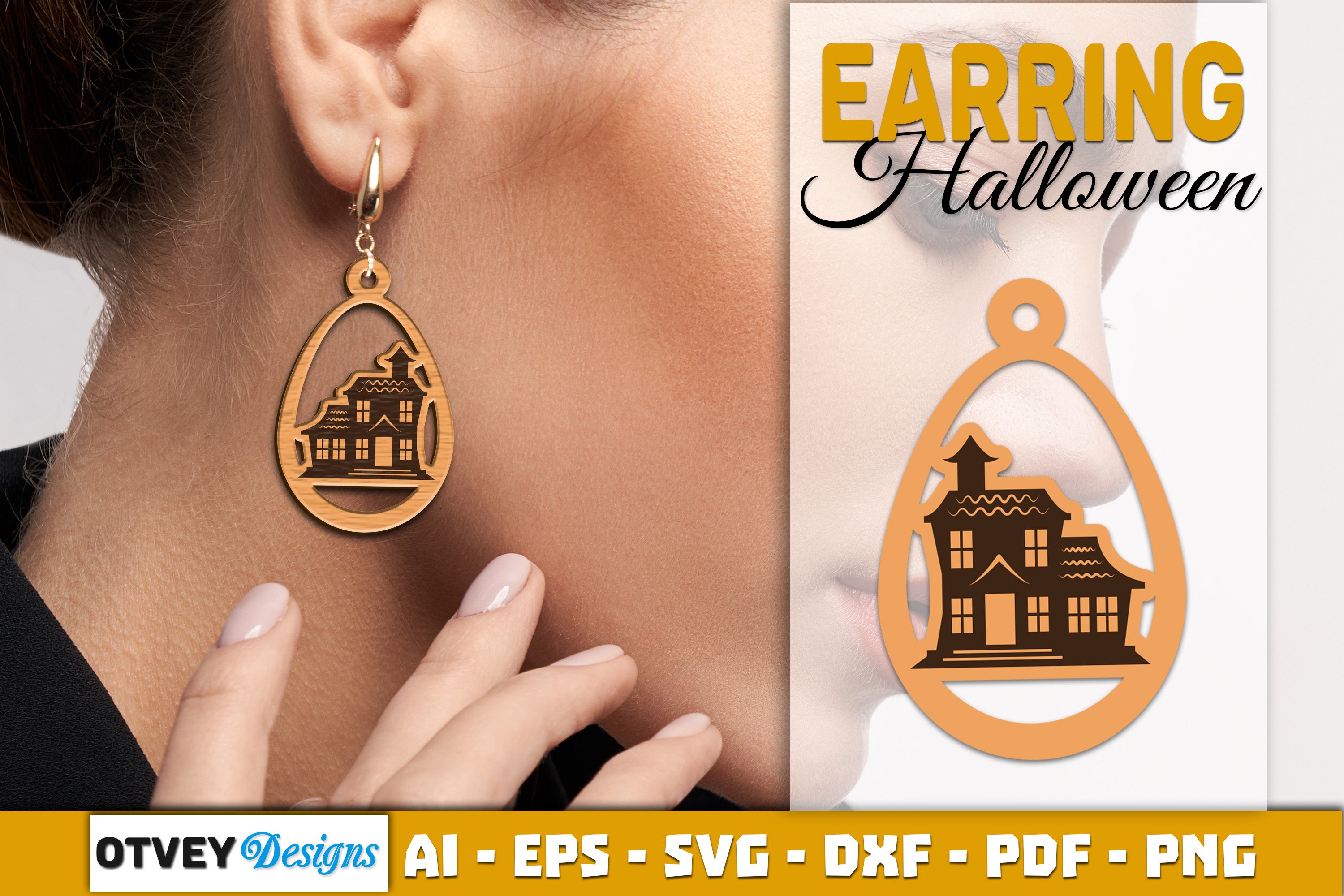 Earring Halloween Lasercut SVG Bundle