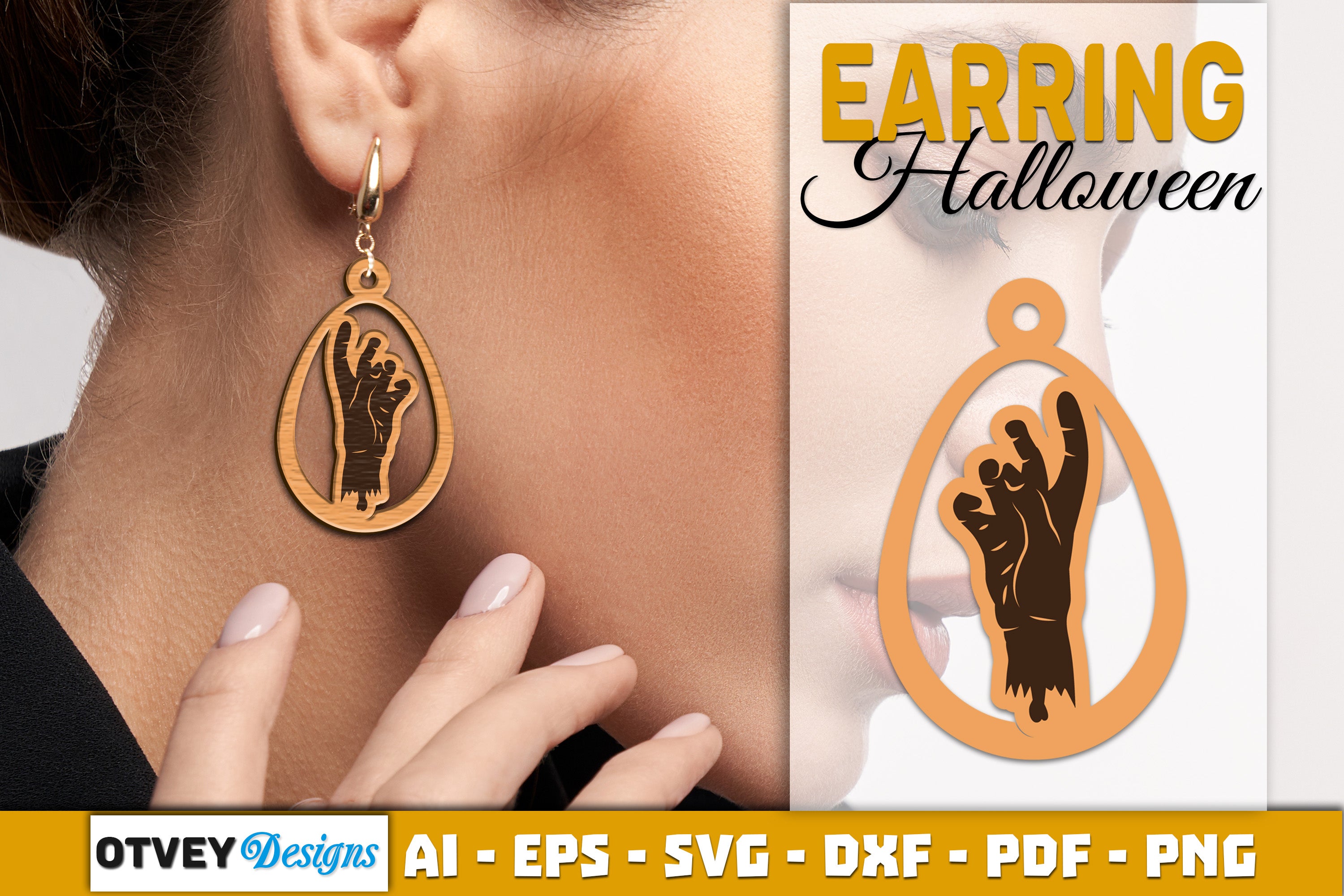 Earring Halloween Lasercut SVG Bundle