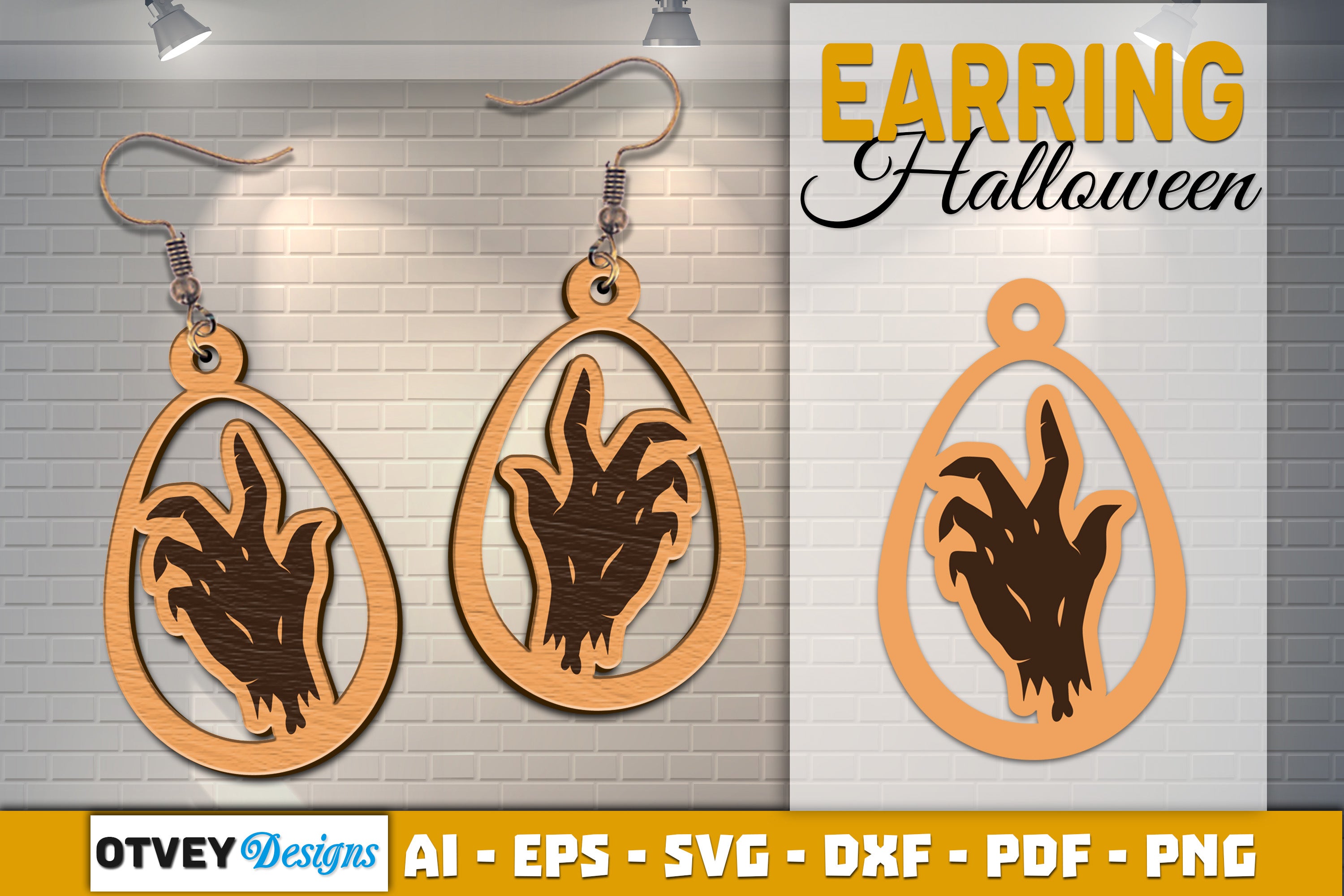 Earring Halloween Lasercut SVG Bundle