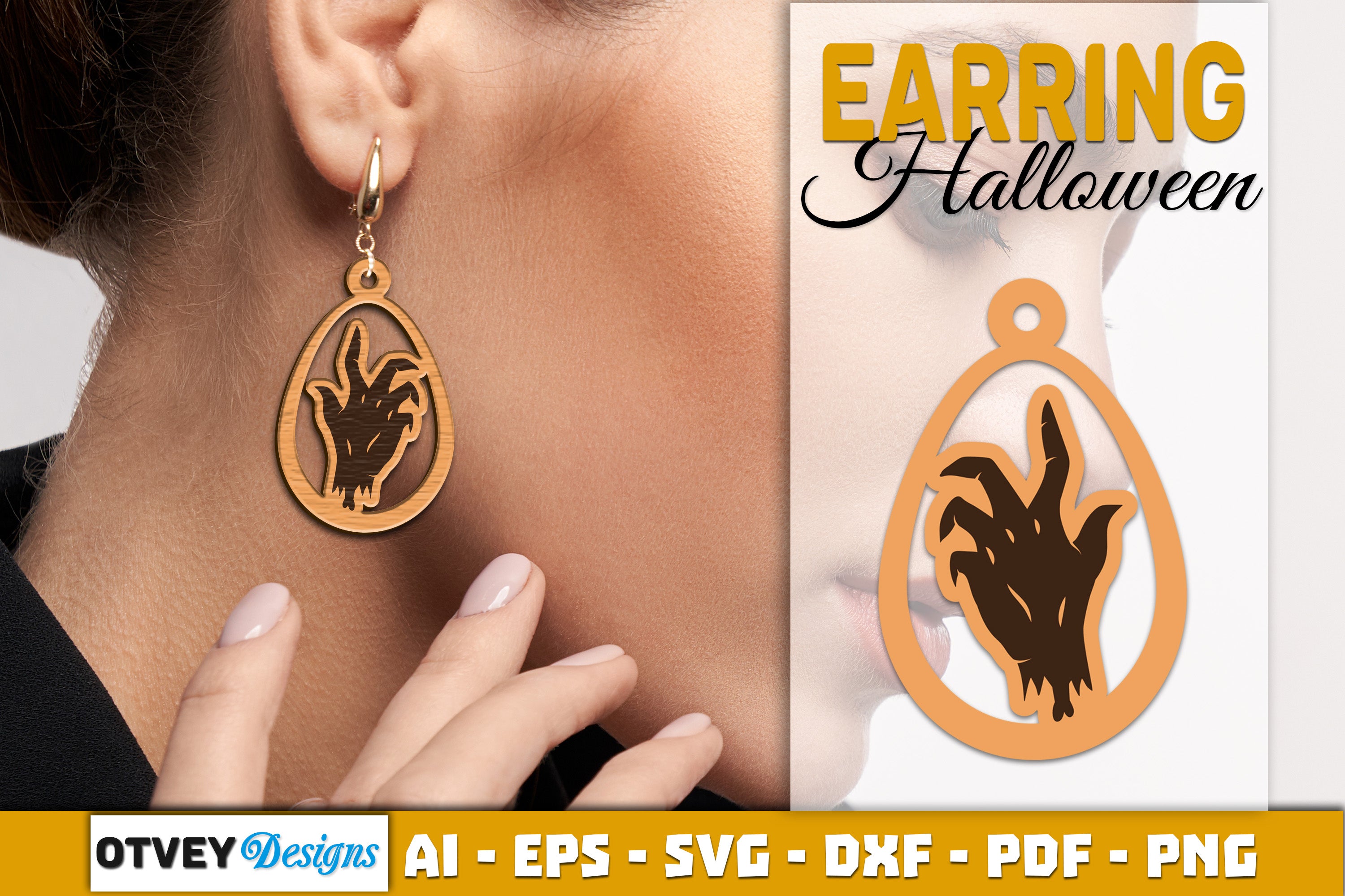 Earring Halloween Lasercut SVG Bundle