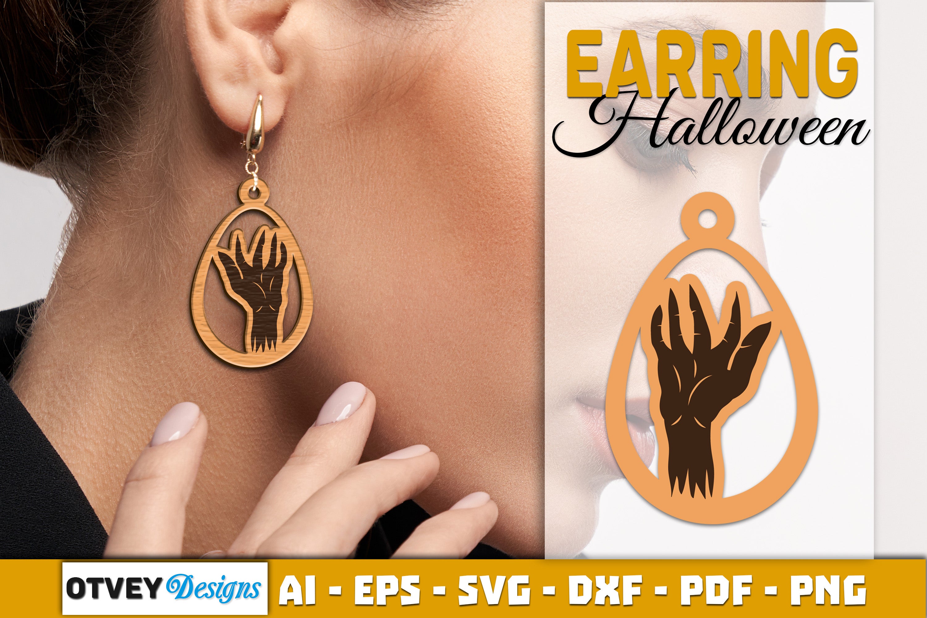 Earring Halloween Lasercut SVG Bundle