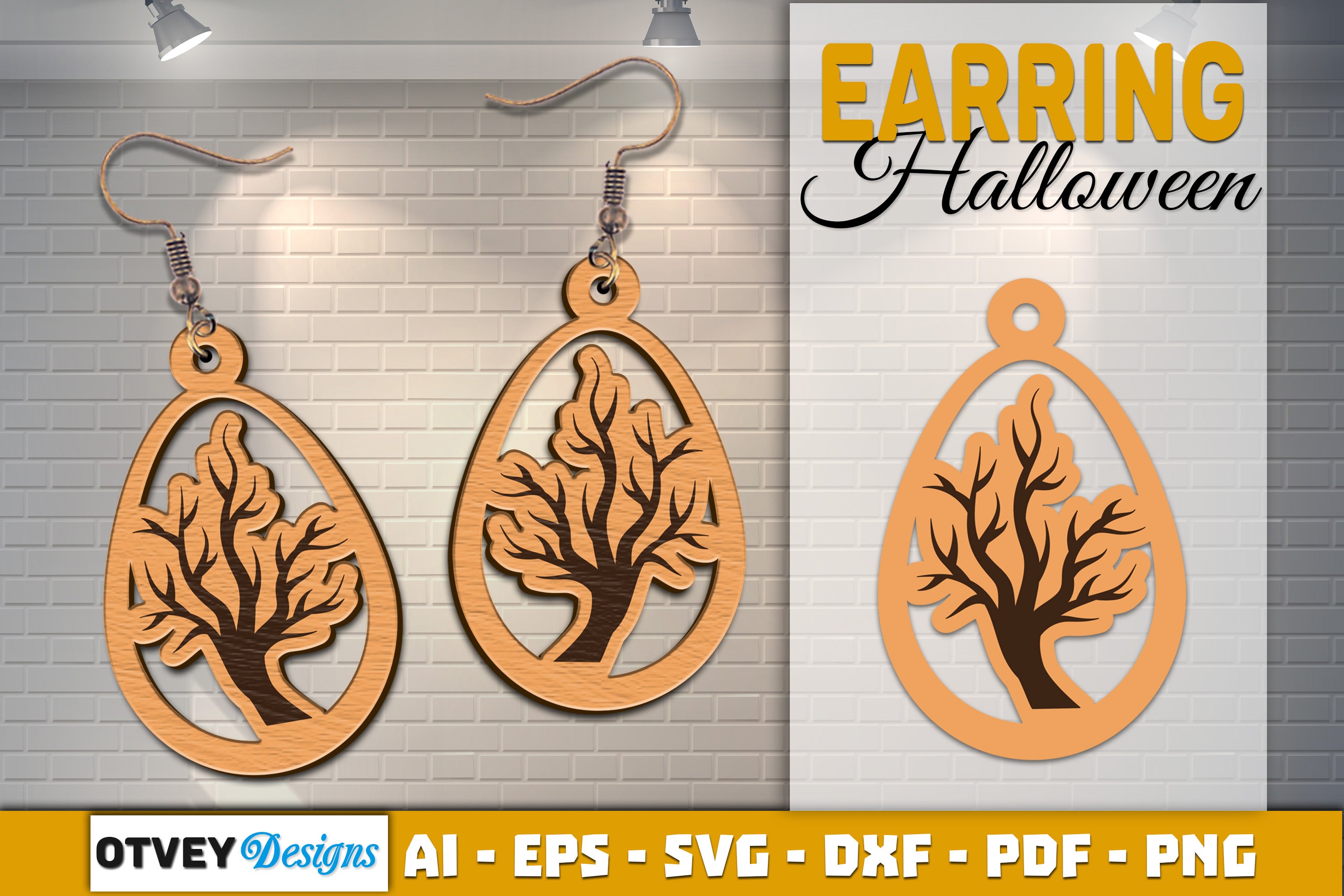 Earring Halloween Lasercut SVG Bundle
