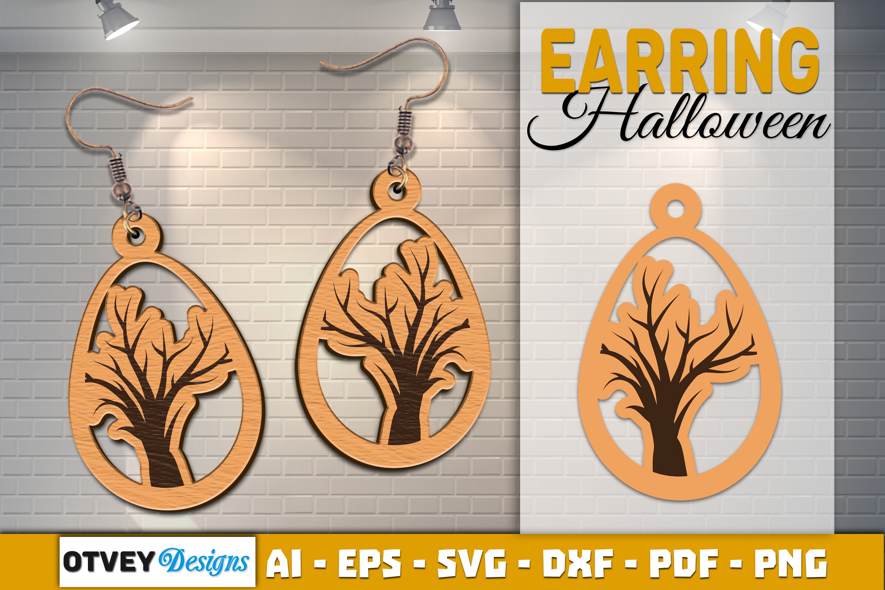 Earring Halloween Lasercut SVG Bundle