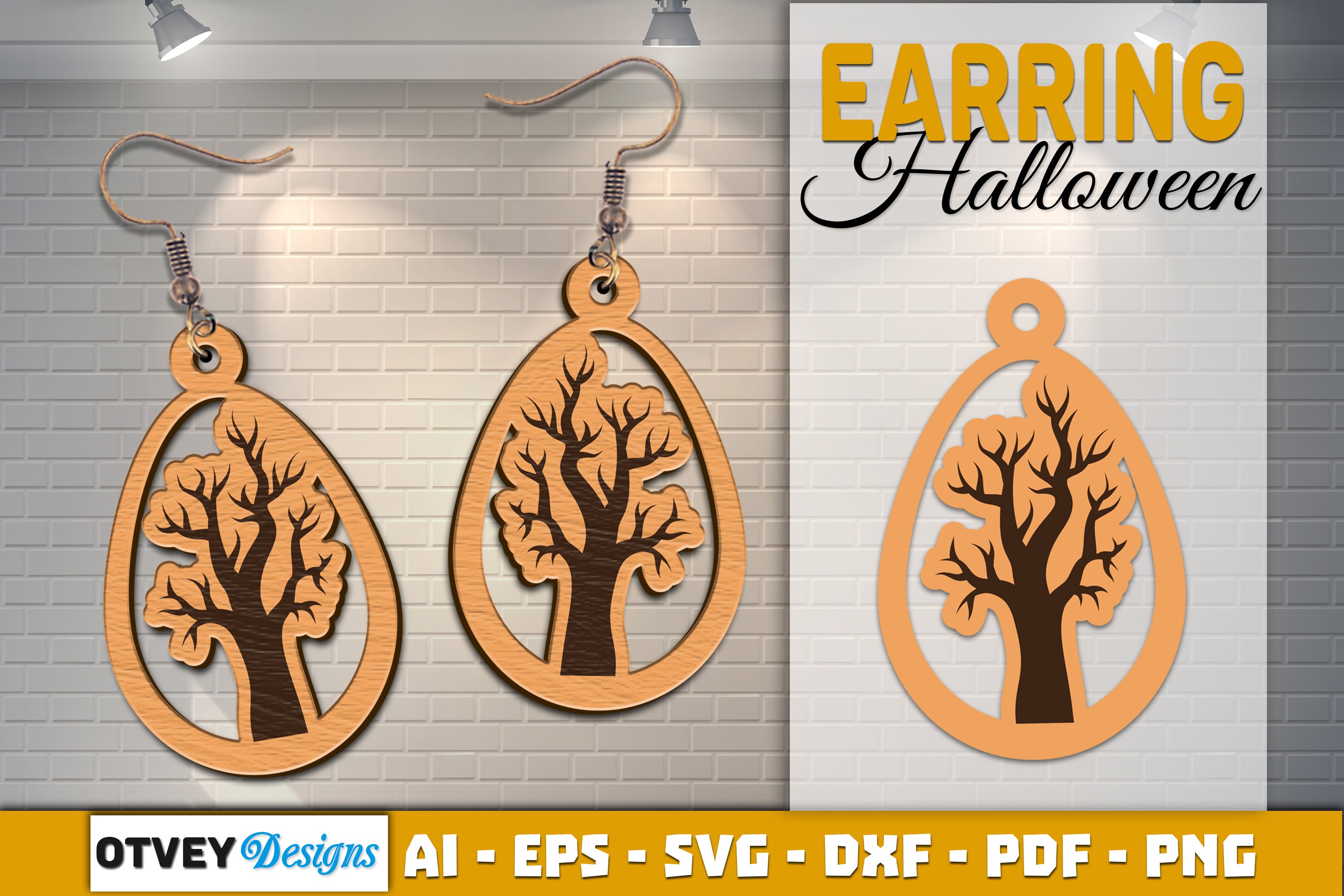 Earring Halloween Lasercut SVG Bundle