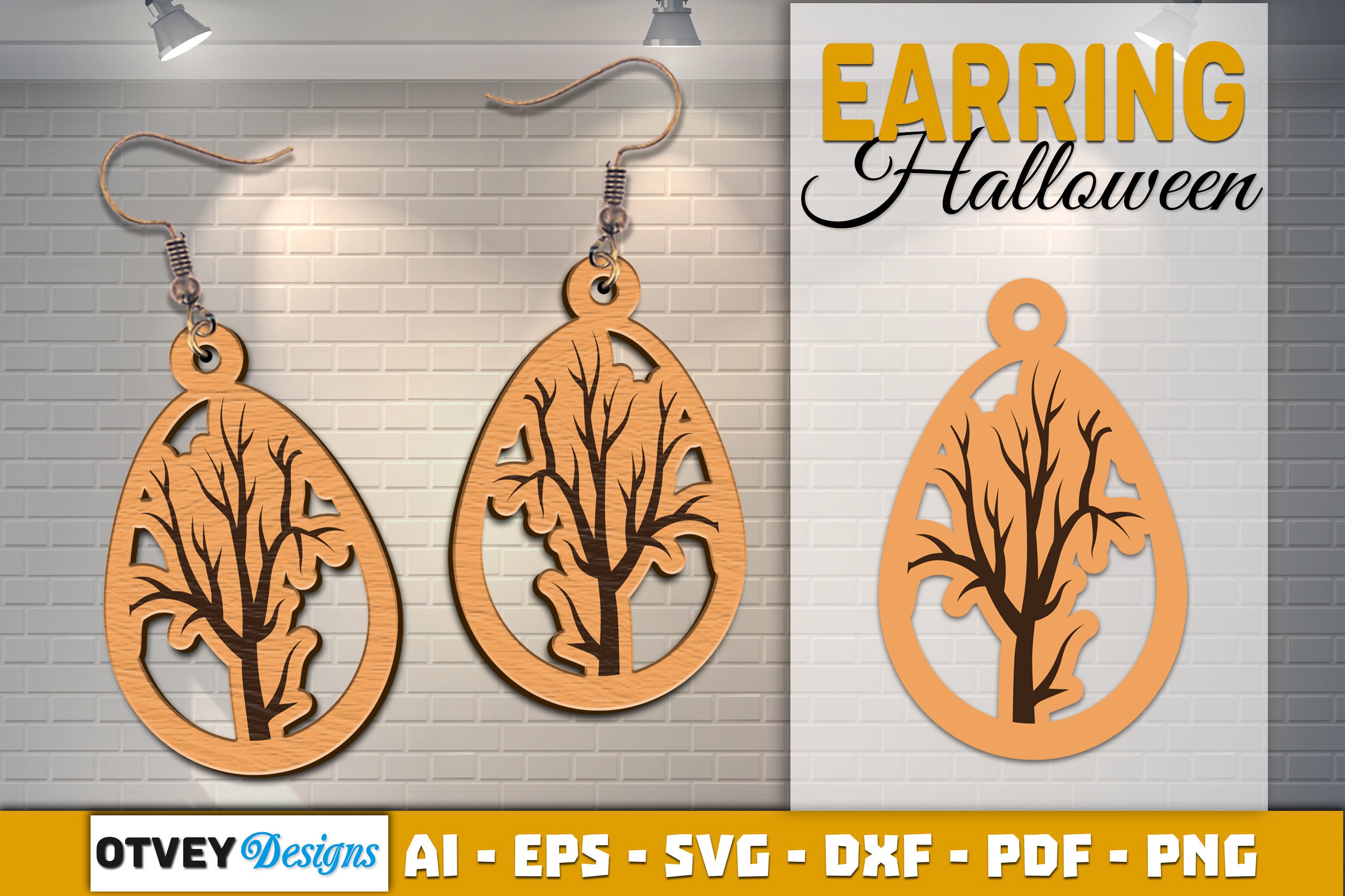 Earring Halloween Lasercut SVG Bundle
