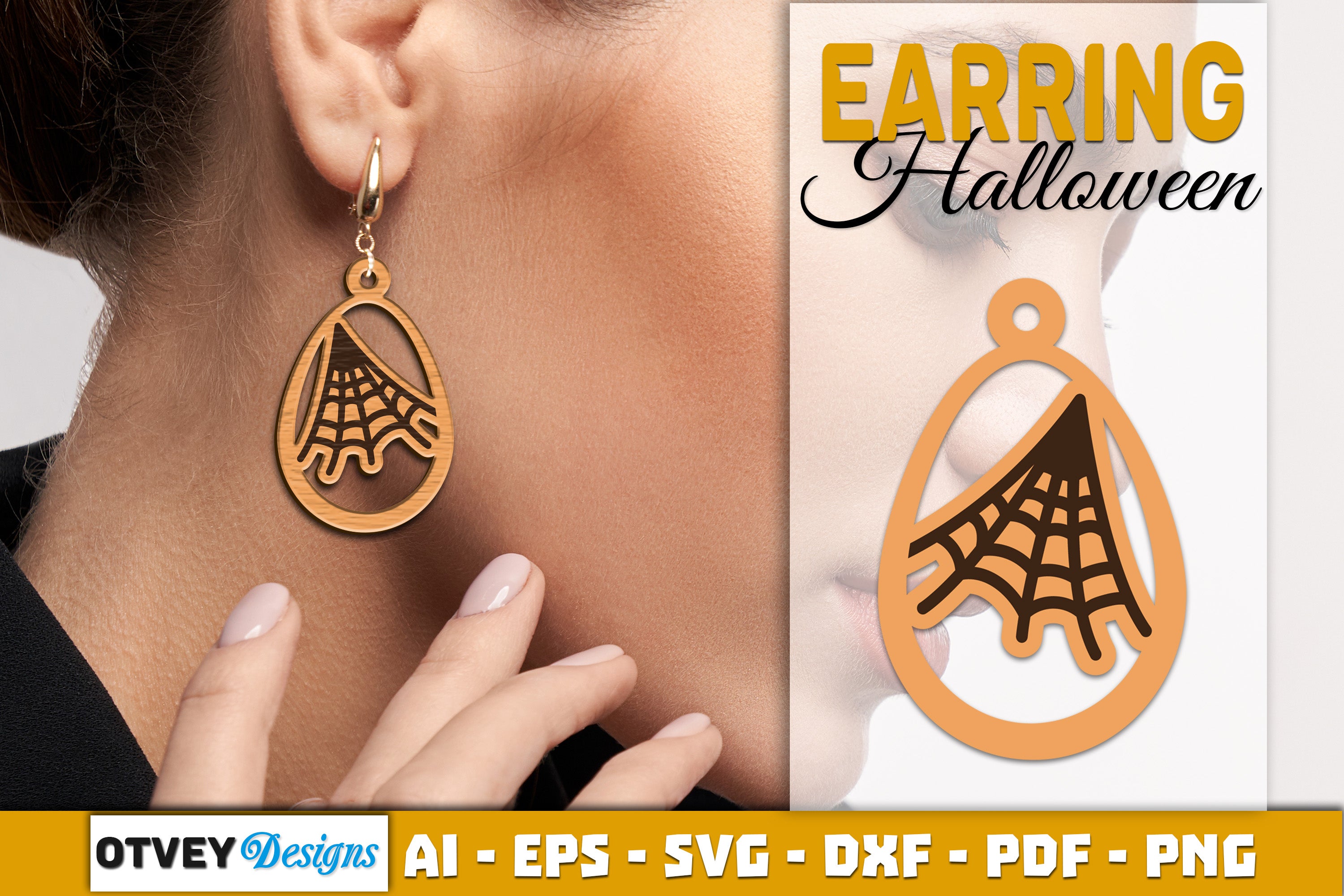 Earring Halloween Lasercut SVG Bundle