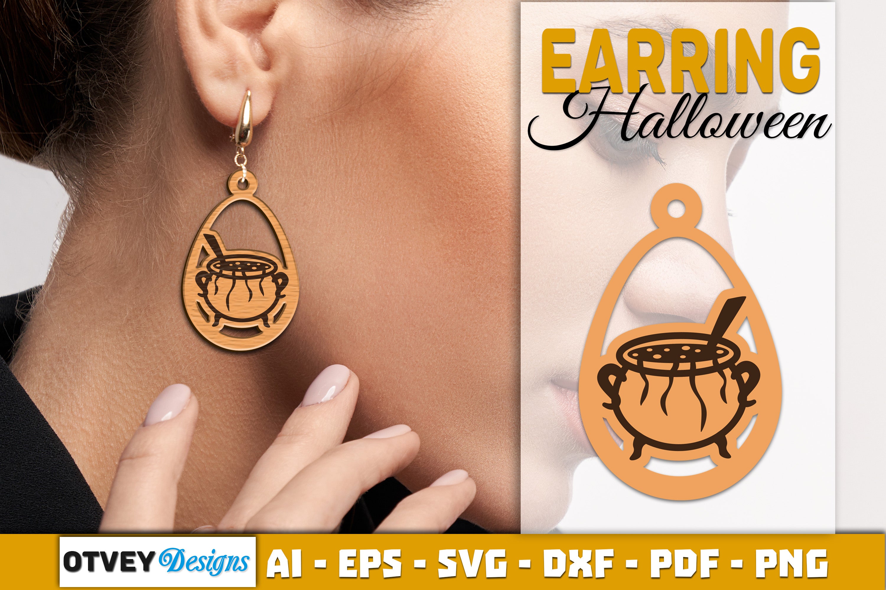 Earring Halloween Lasercut SVG Bundle