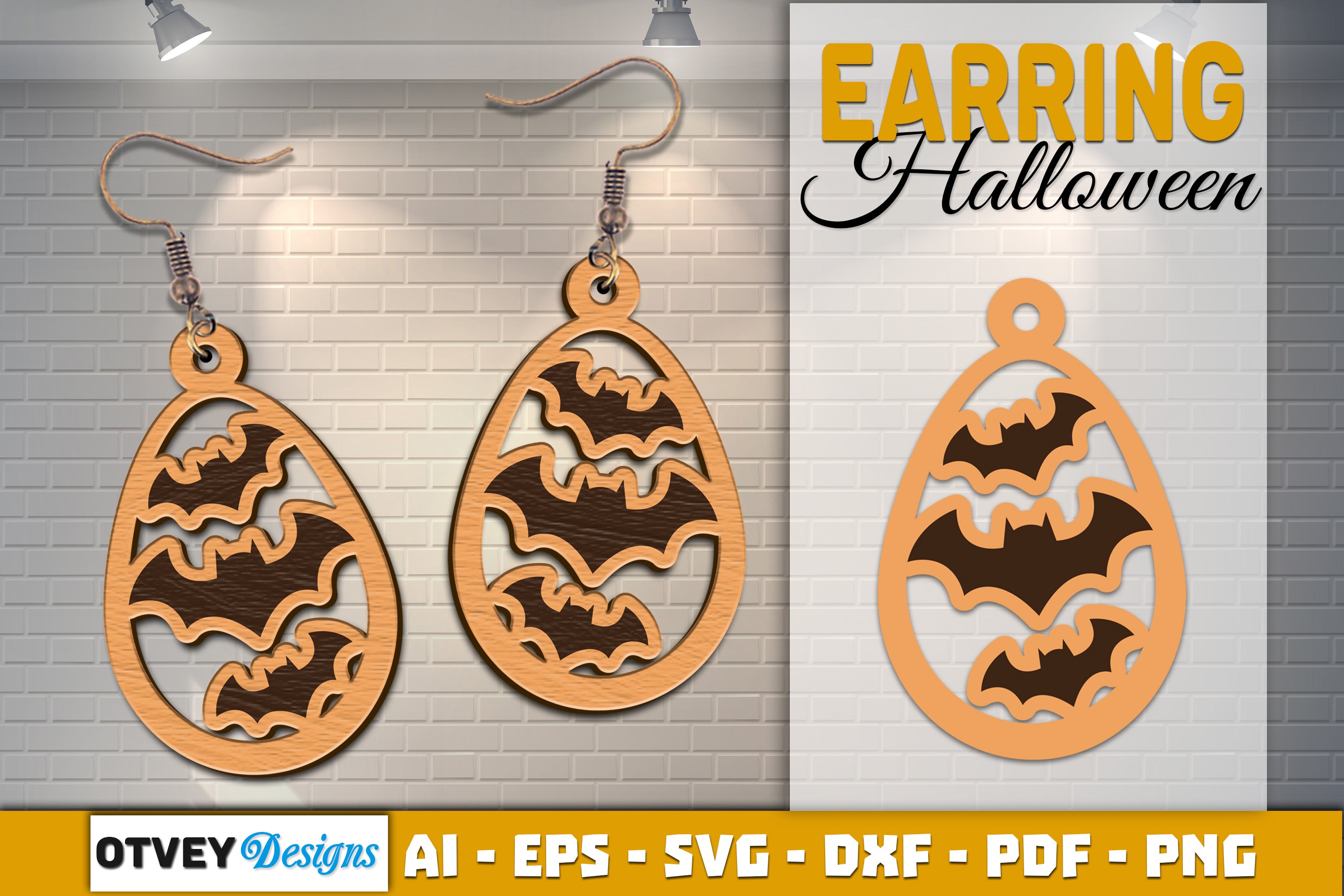Earring Halloween Lasercut SVG Bundle