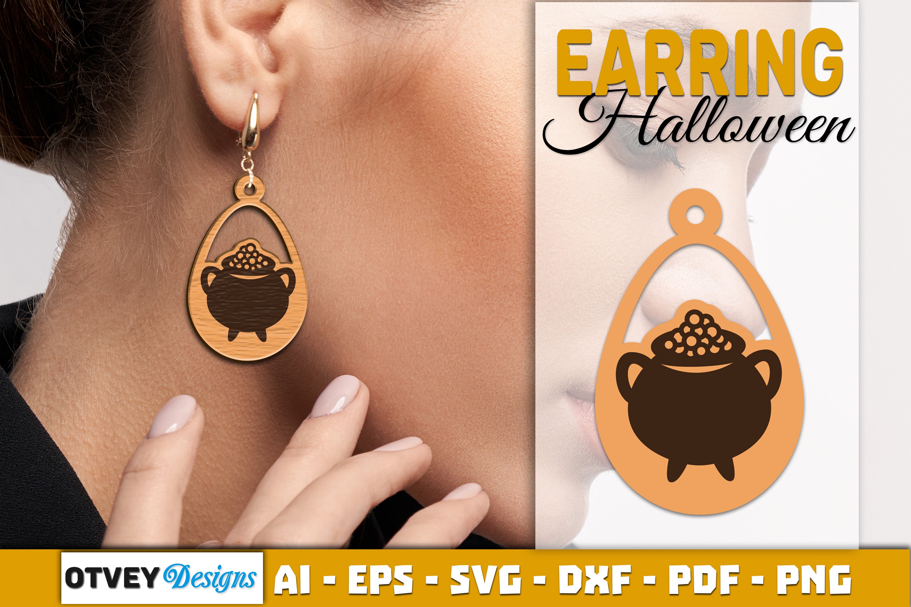 Earring Halloween Lasercut SVG Bundle