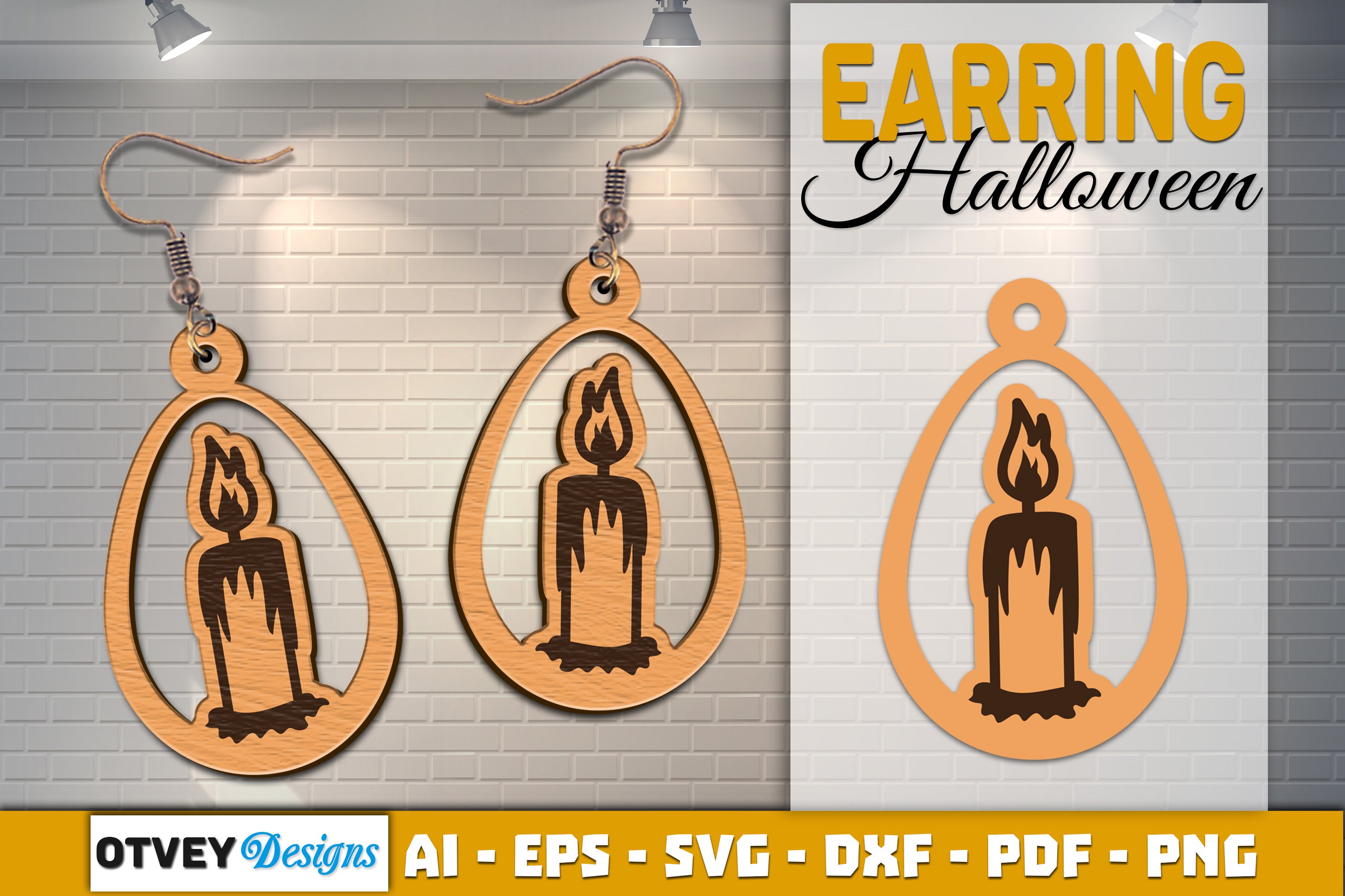 Earring Halloween Lasercut SVG Bundle