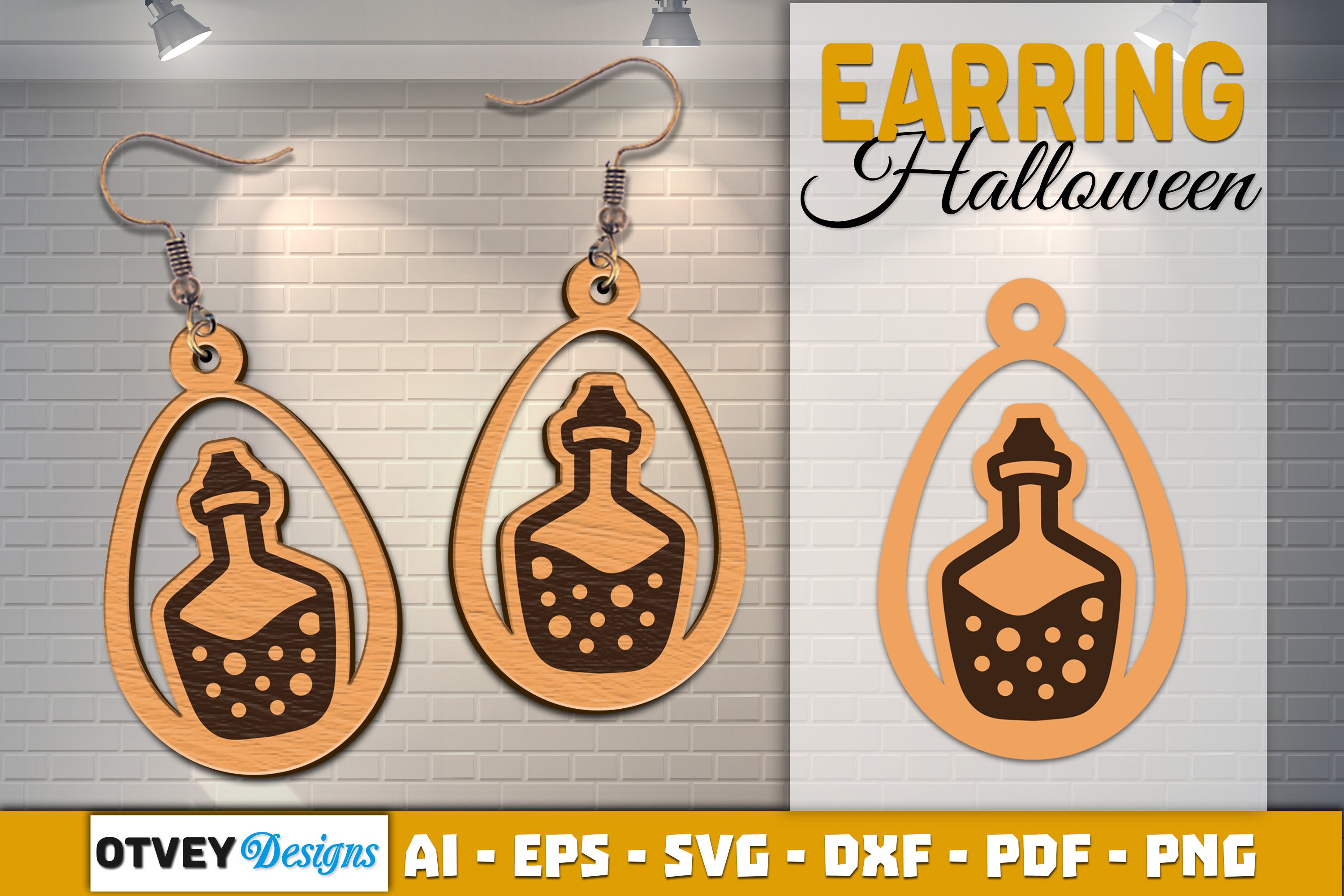 Earring Halloween Lasercut SVG Bundle