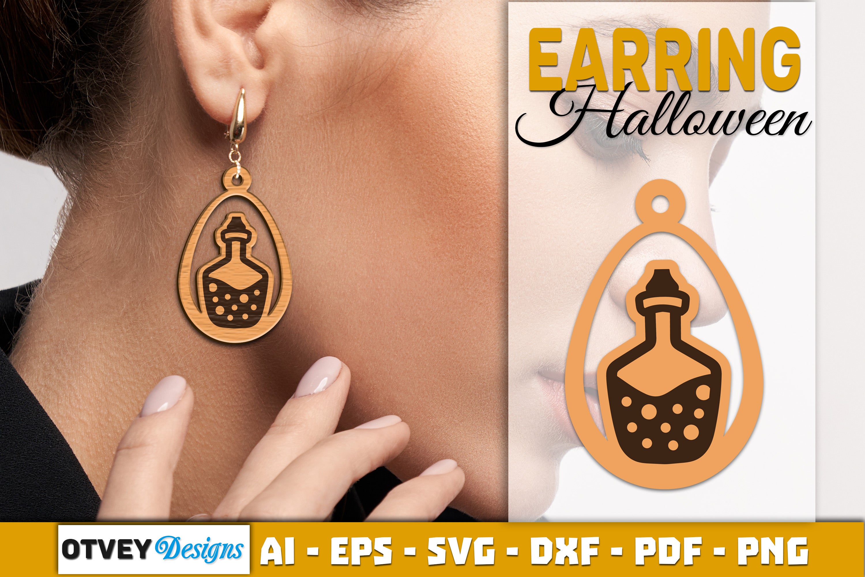 Earring Halloween Lasercut SVG Bundle