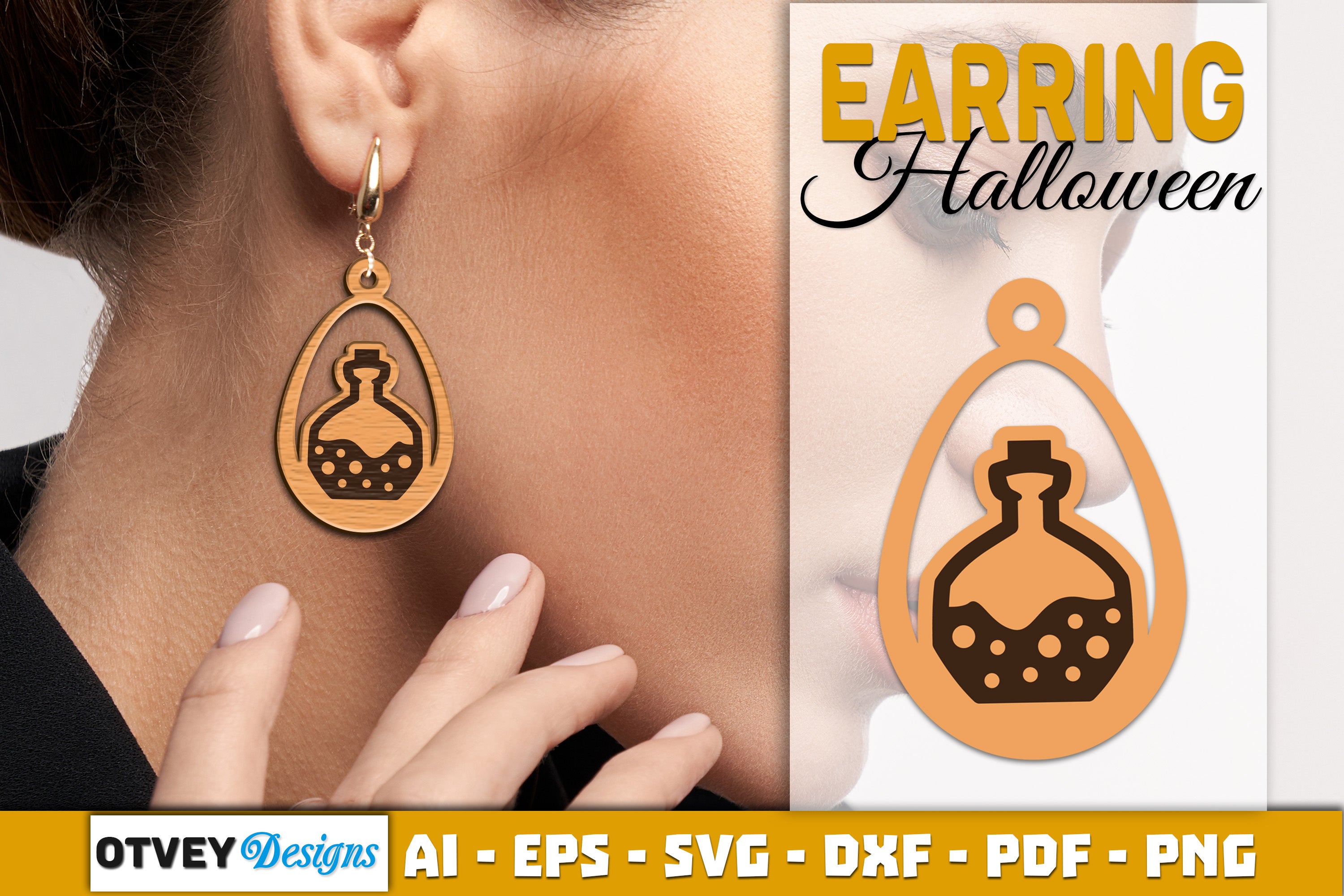 Earring Halloween Lasercut SVG Bundle