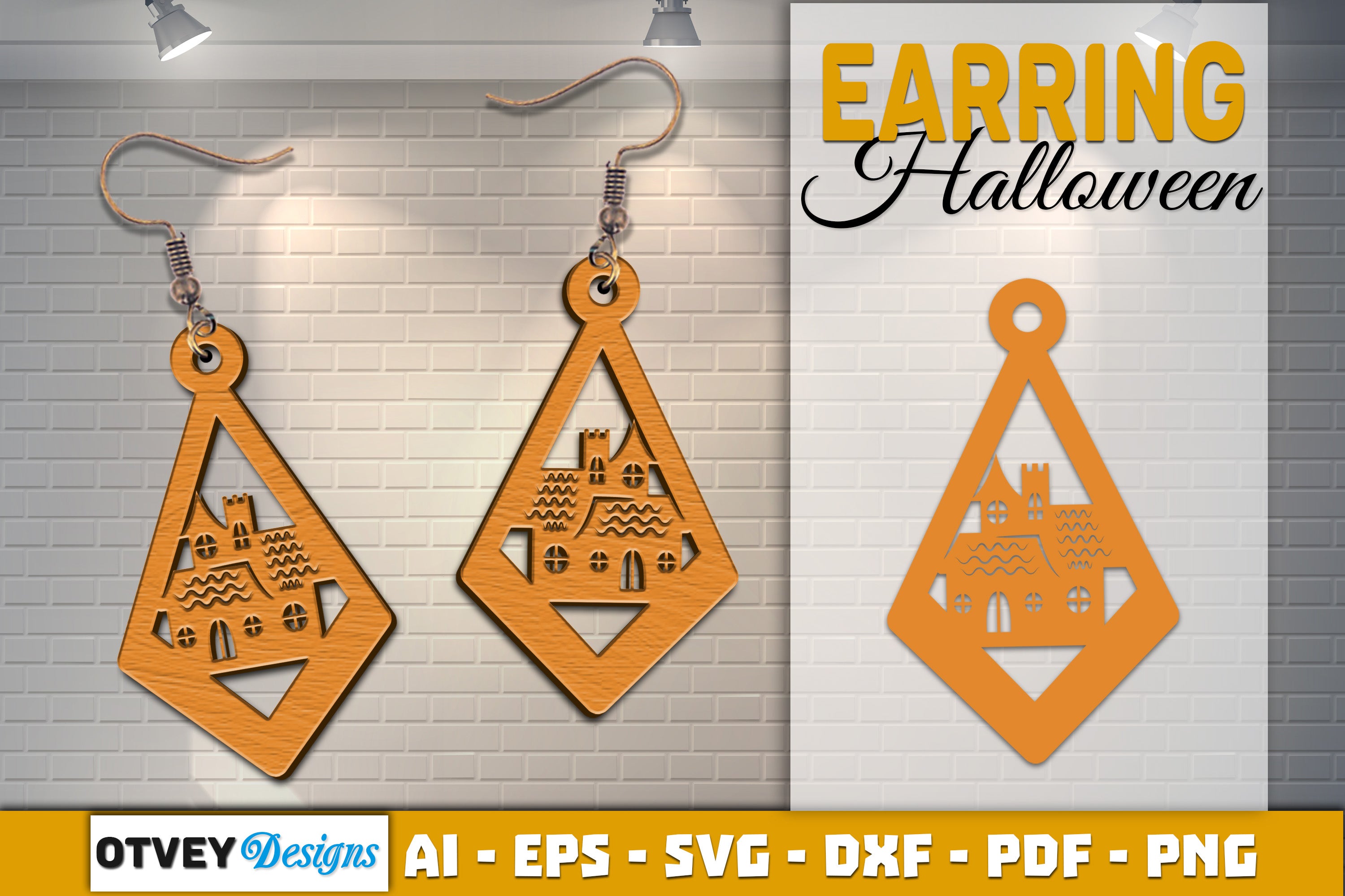 Earring Halloween Lasercut SVG Bundle 78q