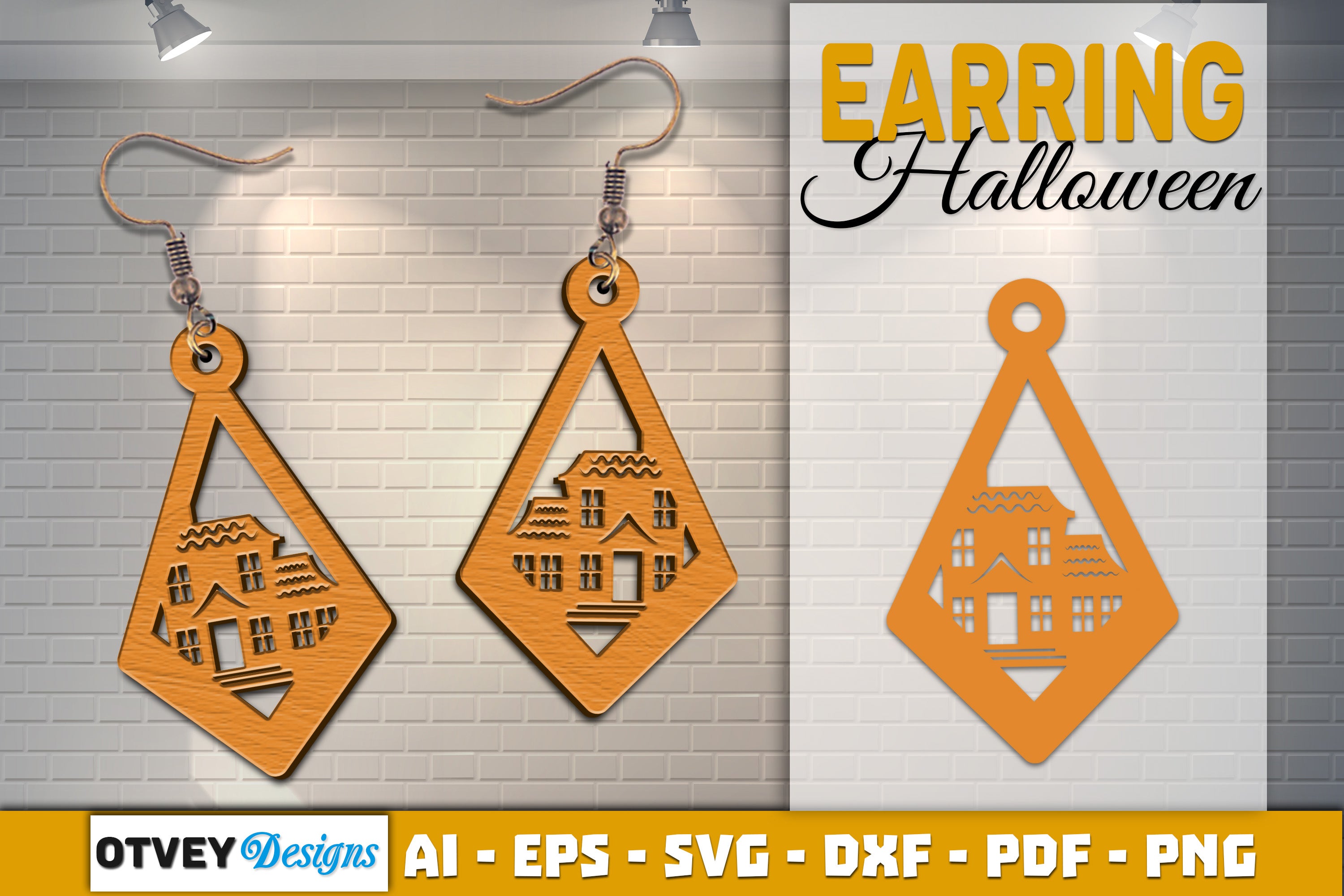 Earring Halloween Lasercut SVG Bundle 80q