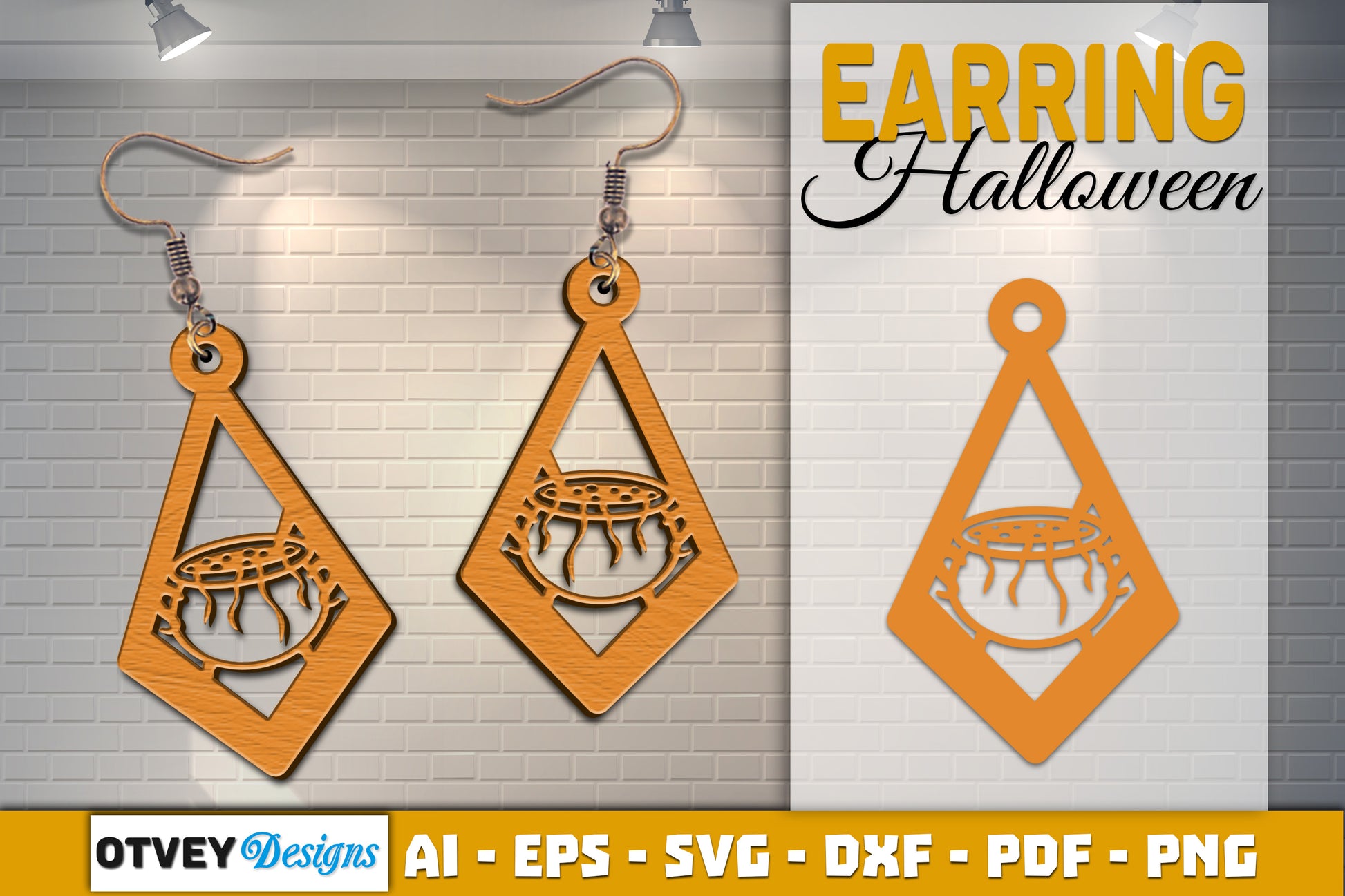 Earring Halloween Lasercut SVG Bundle 1051 - CraftNest - Digital Crafting and Art