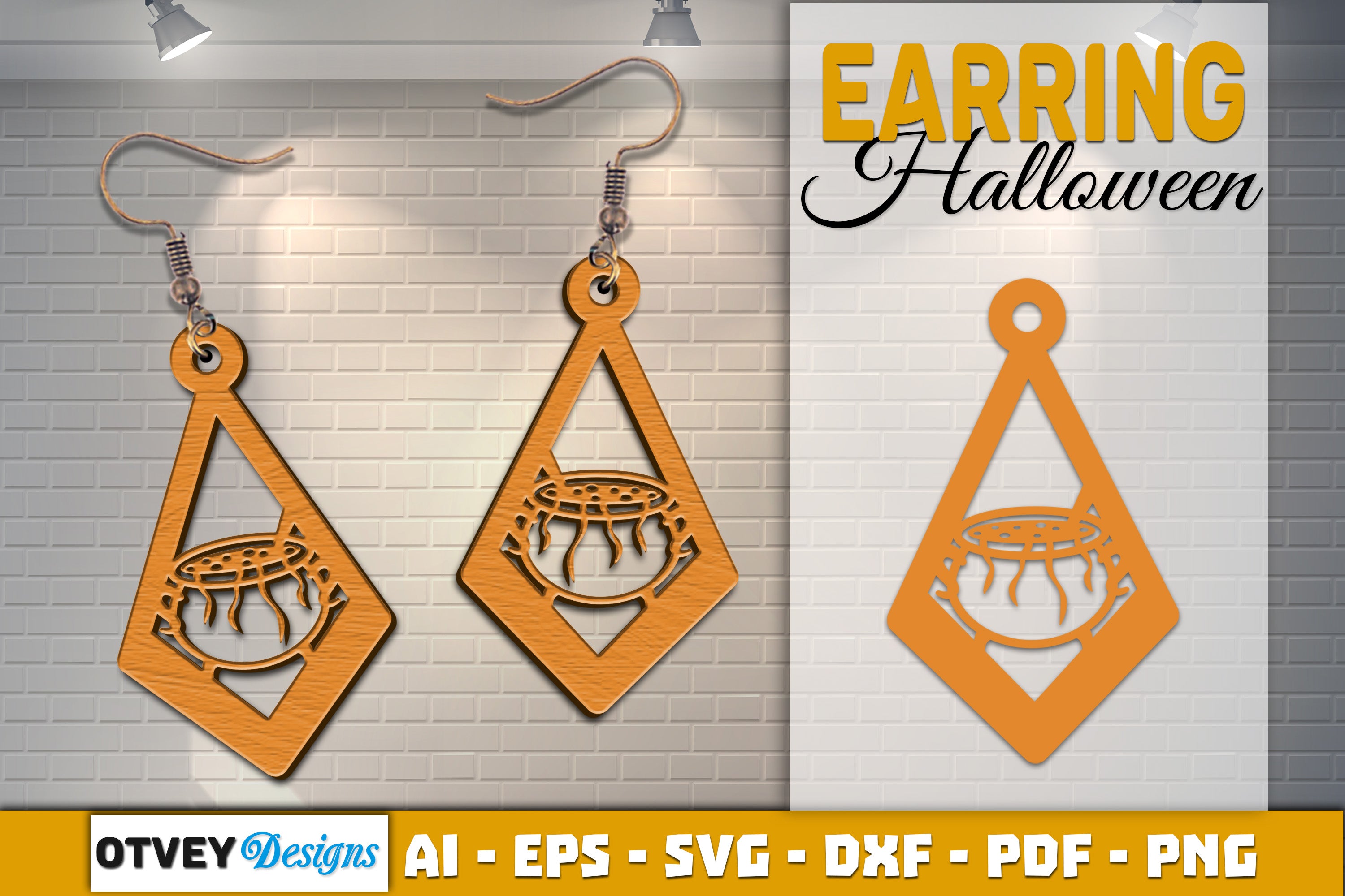 Earring Halloween Lasercut SVG Bundle 1051 - CraftNest - Digital Crafting and Art