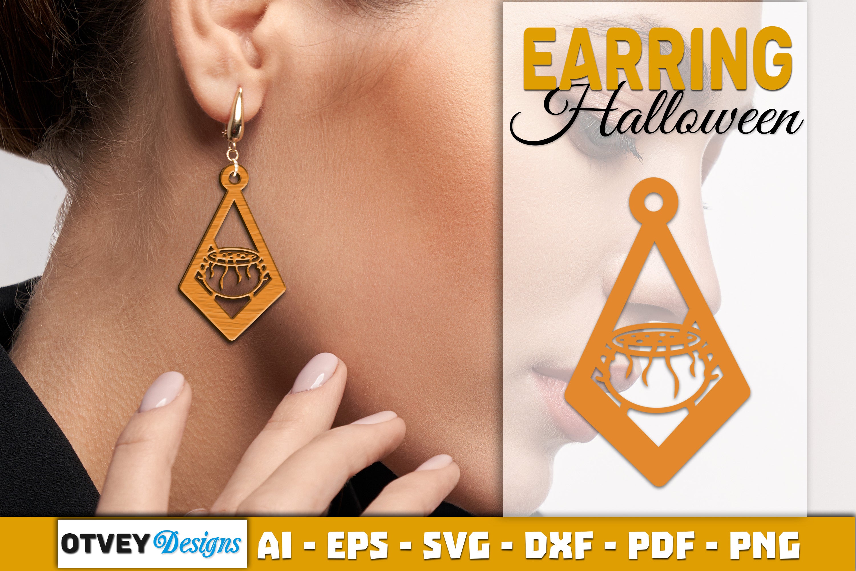 Earring Halloween Lasercut SVG Bundle 1051 - CraftNest - Digital Crafting and Art
