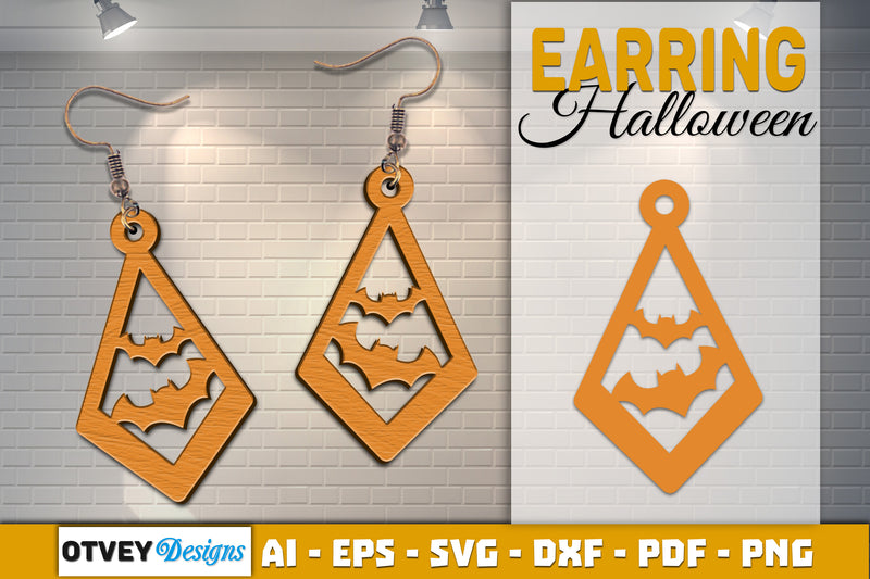 Earring Halloween Lasercut SVG Bundle 1071 - CraftNest - Digital Crafting and Art