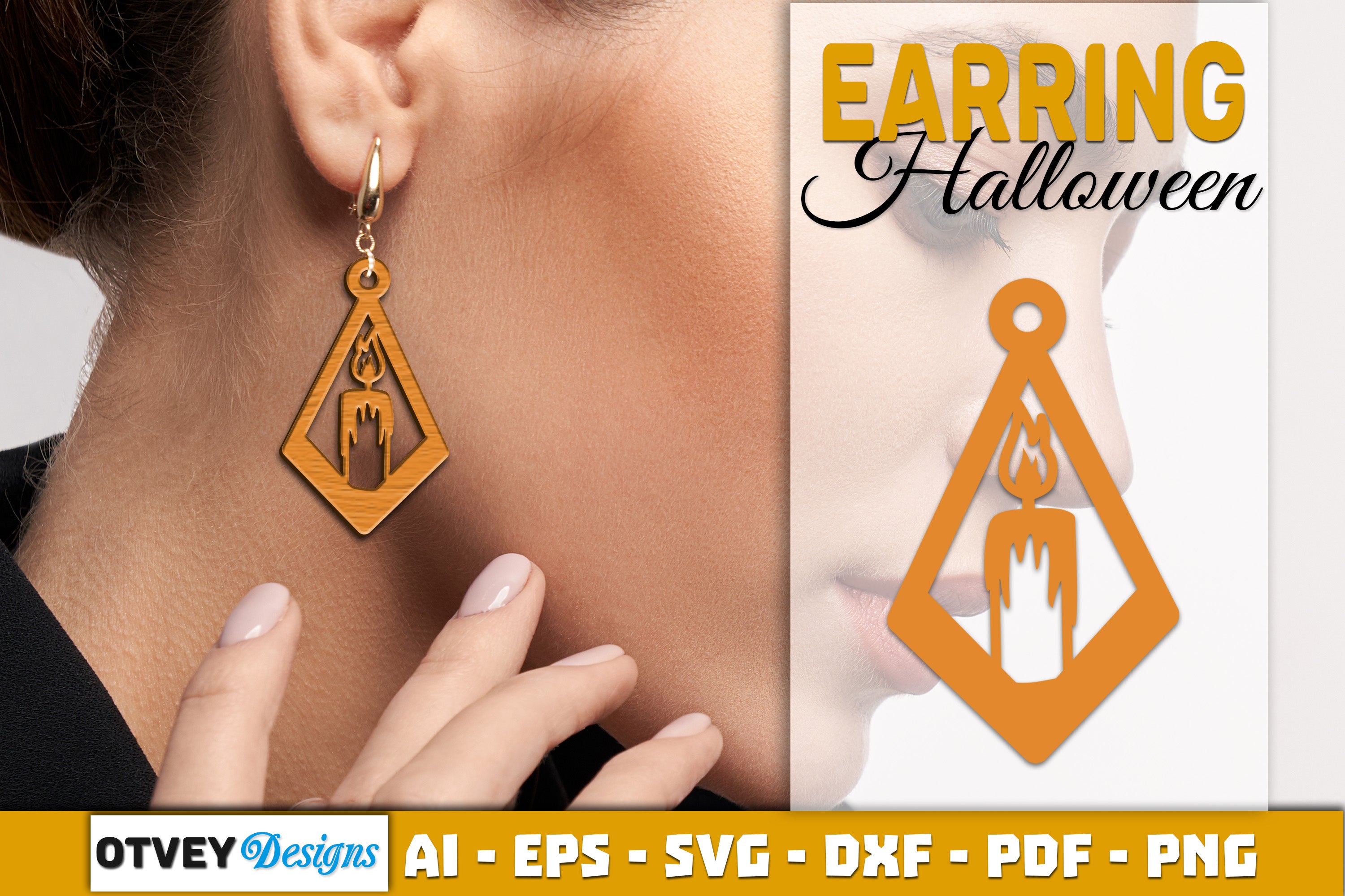 Earring Halloween Lasercut SVG Bundle 1101 - CraftNest - Digital Crafting and Art