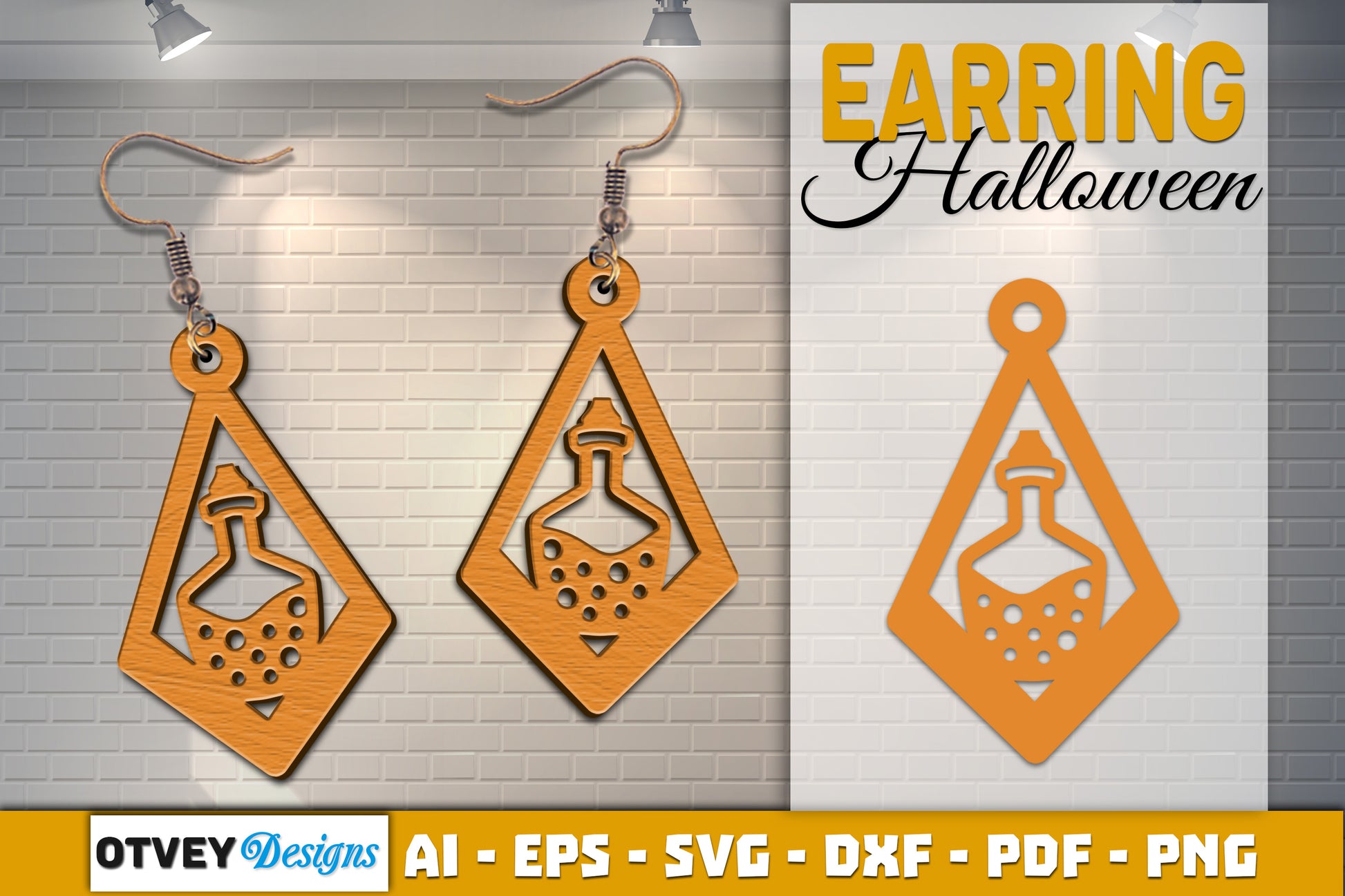 Earring Halloween Lasercut SVG Bundle 1201 - CraftNest - Digital Crafting and Art
