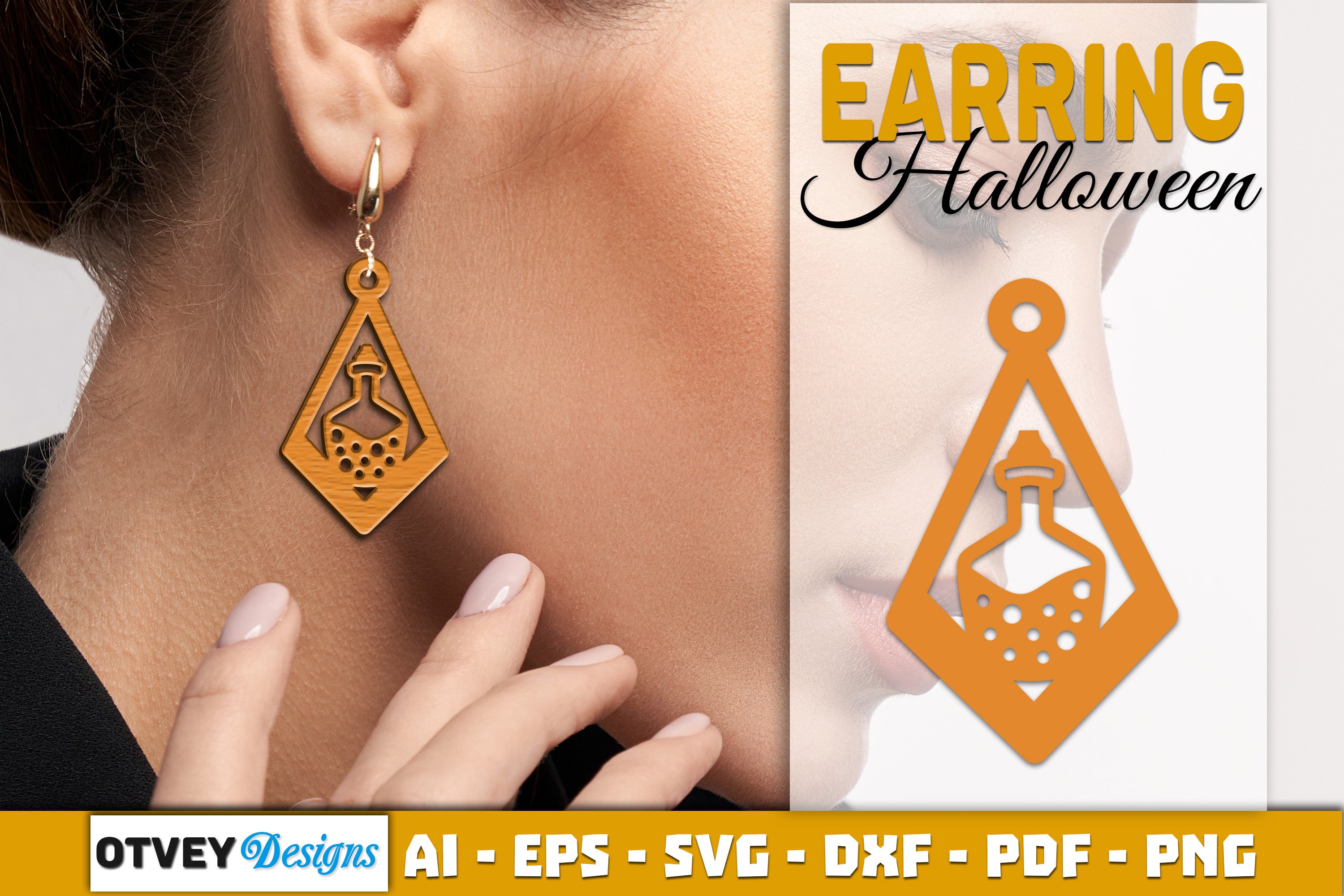 Earring Halloween Lasercut SVG Bundle 1201 - CraftNest - Digital Crafting and Art