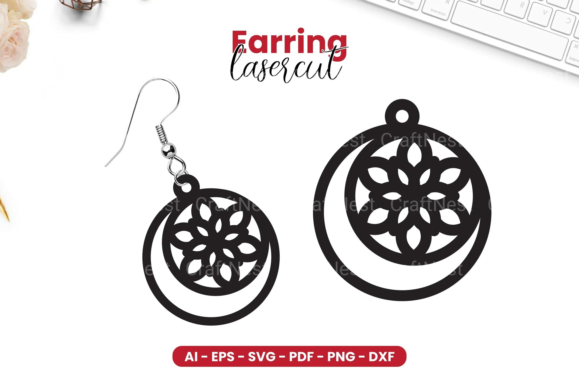 Earring Lasercut SVG Bundle - CraftNest - Digital Crafting and Art