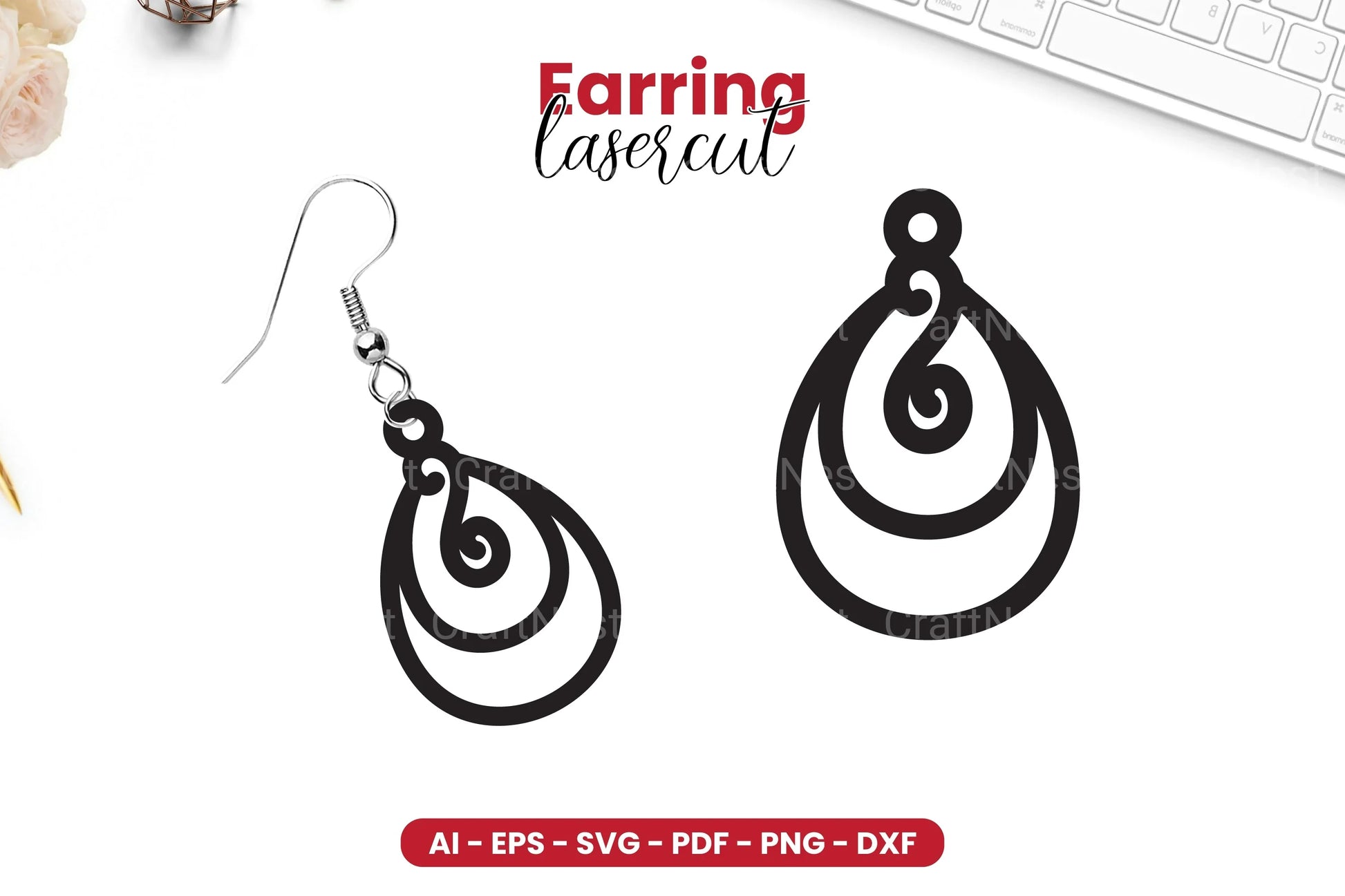 Earring Lasercut SVG Bundle - 17 Designs - CraftNest - Digital Crafting and Art