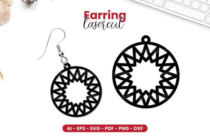 Earring Lasercut SVG Bundle - CraftNest - Digital Crafting and Art
