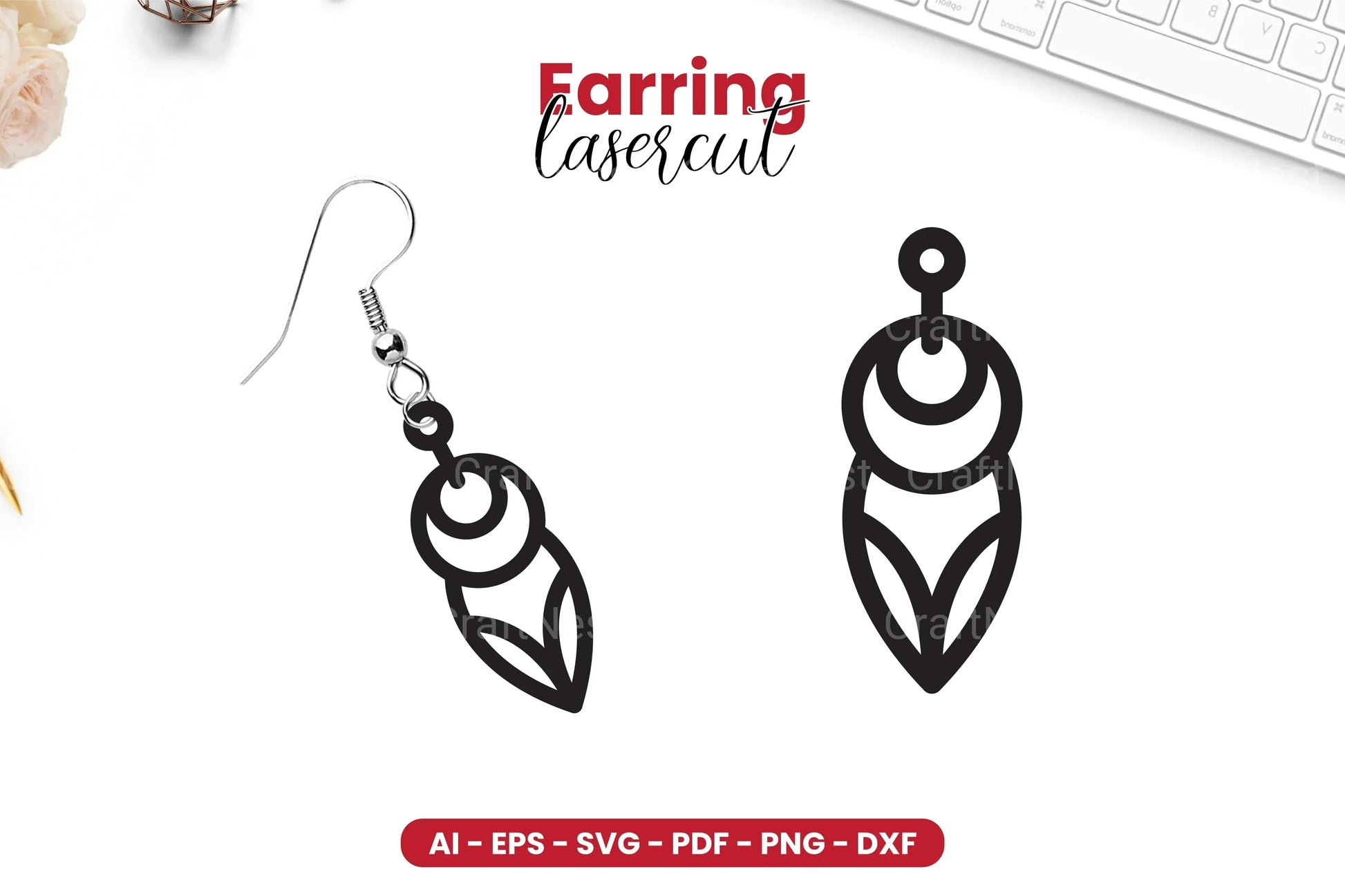 Earring Lasercut SVG Bundle - CraftNest - Digital Crafting and Art