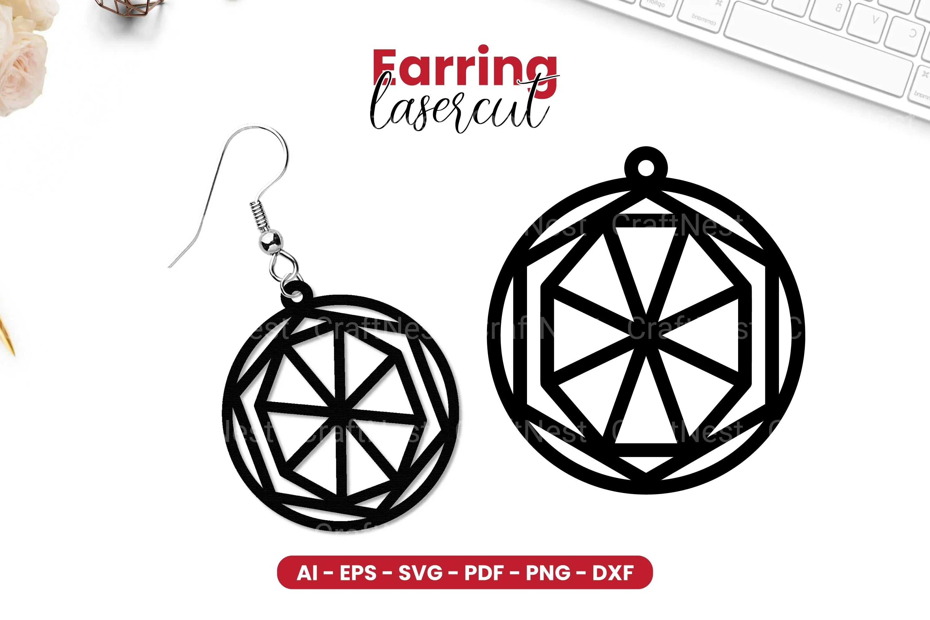 Earring Lasercut SVG Bundle - CraftNest - Digital Crafting and Art