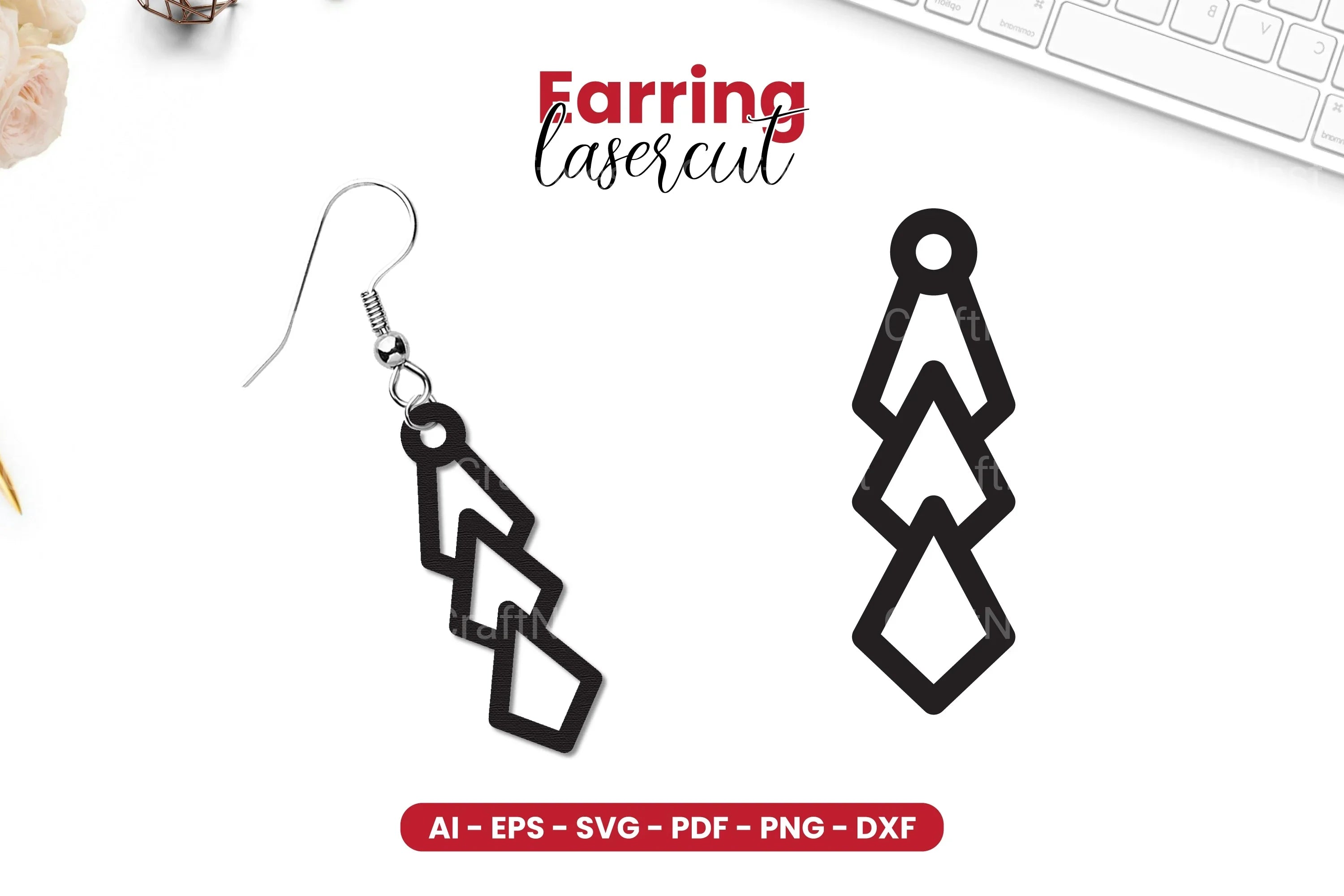 Earring Lasercut SVG Bundle - CraftNest - Digital Crafting and Art