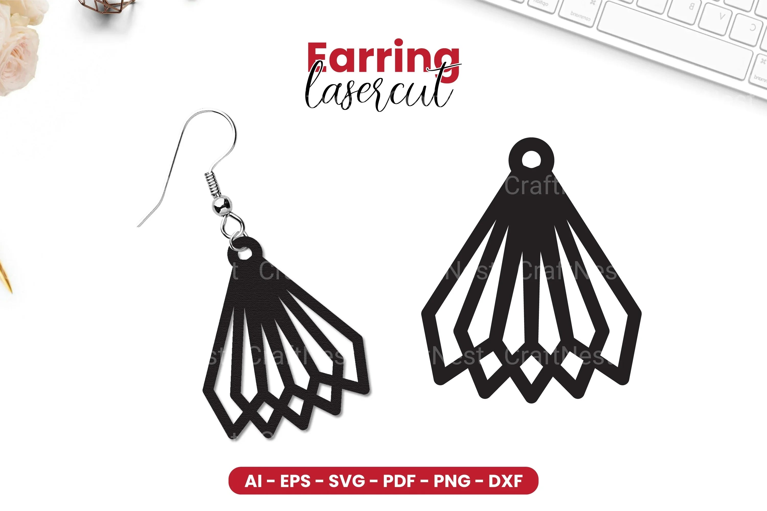 Earring Lasercut SVG Bundle - CraftNest - Digital Crafting and Art