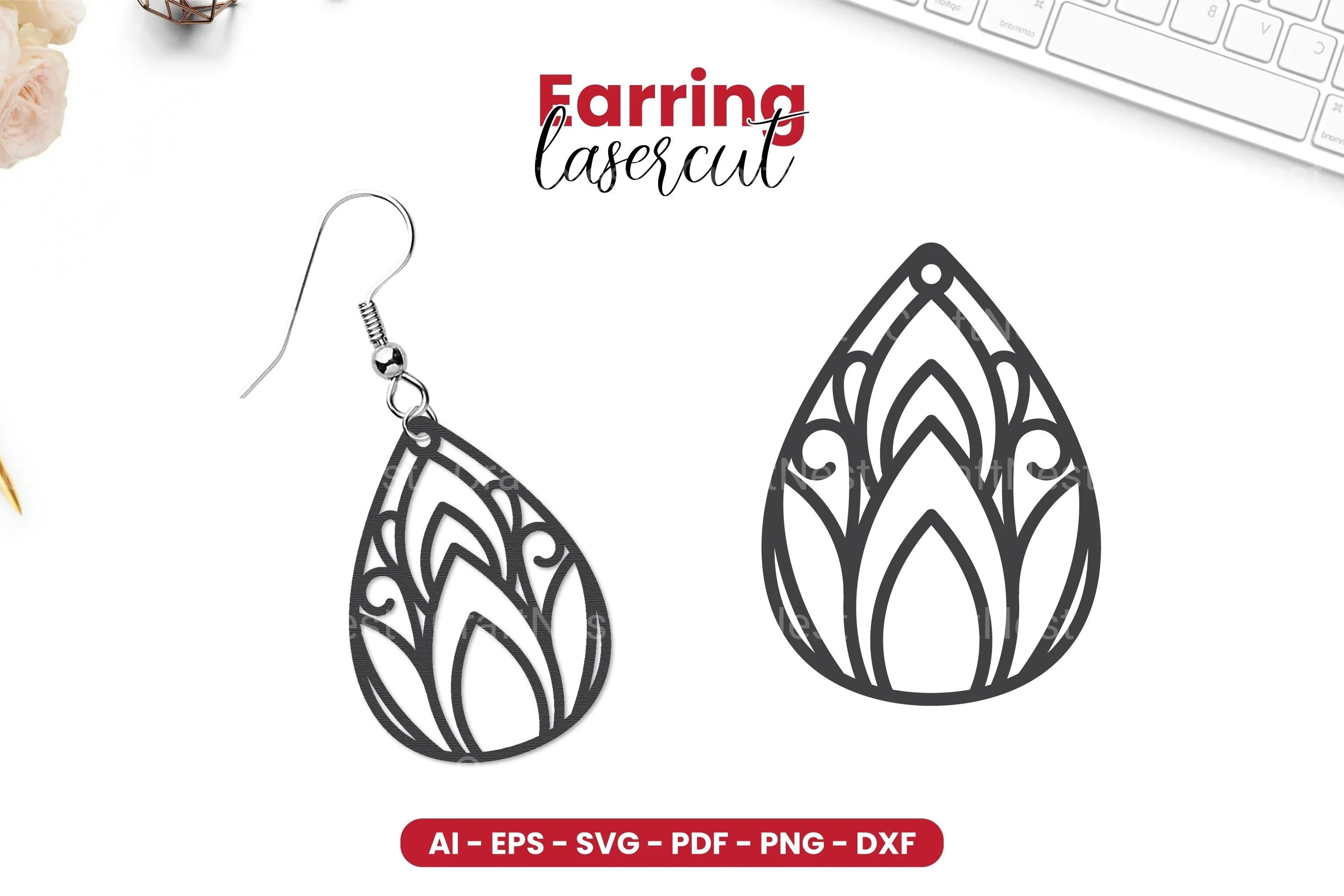 Earring Lasercut SVG Bundle - CraftNest - Digital Crafting and Art