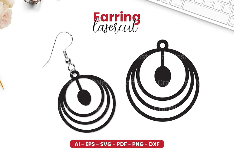 Earring Lasercut SVG Bundle - CraftNest - Digital Crafting and Art