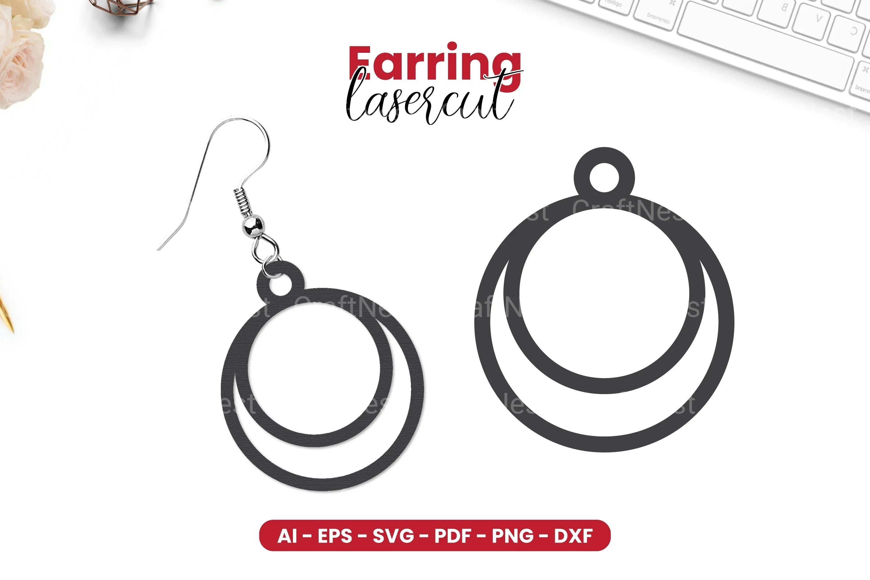 Earring Lasercut SVG Bundle - 62 Designs - CraftNest - Digital Crafting and Art